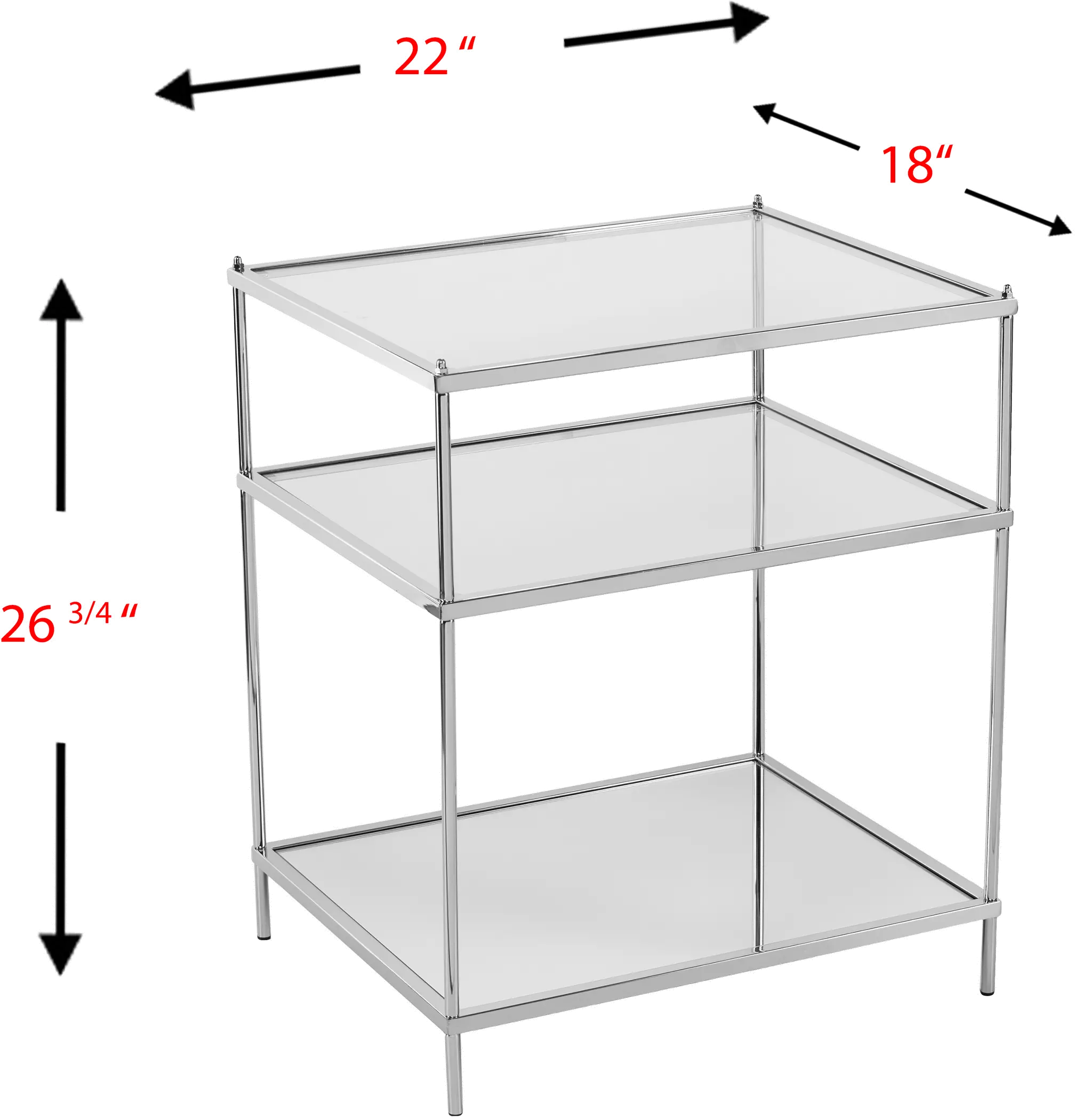 OC5204 Knox Chrome Mirrored Side Table-7