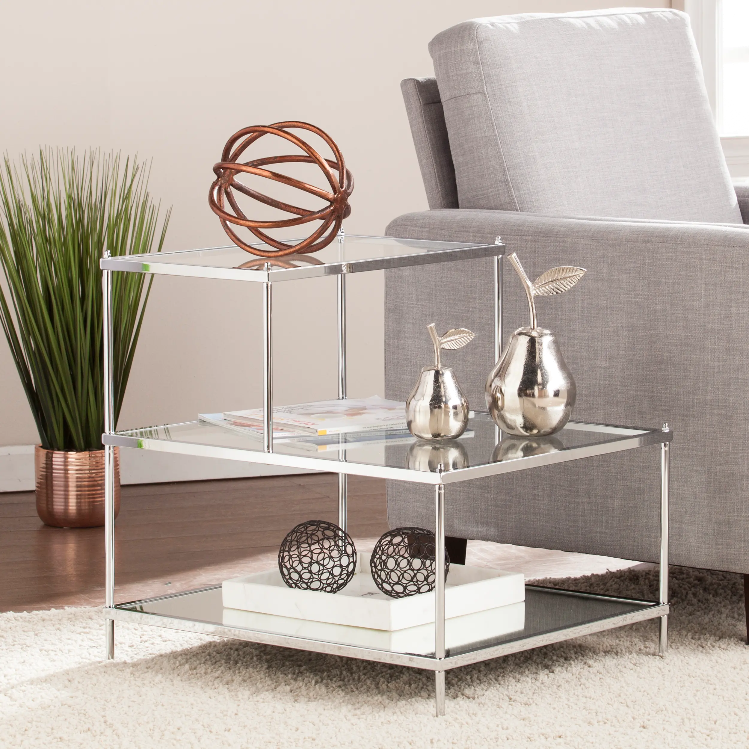 OC5205 Knox Chrome Mirrored Accent Table-2