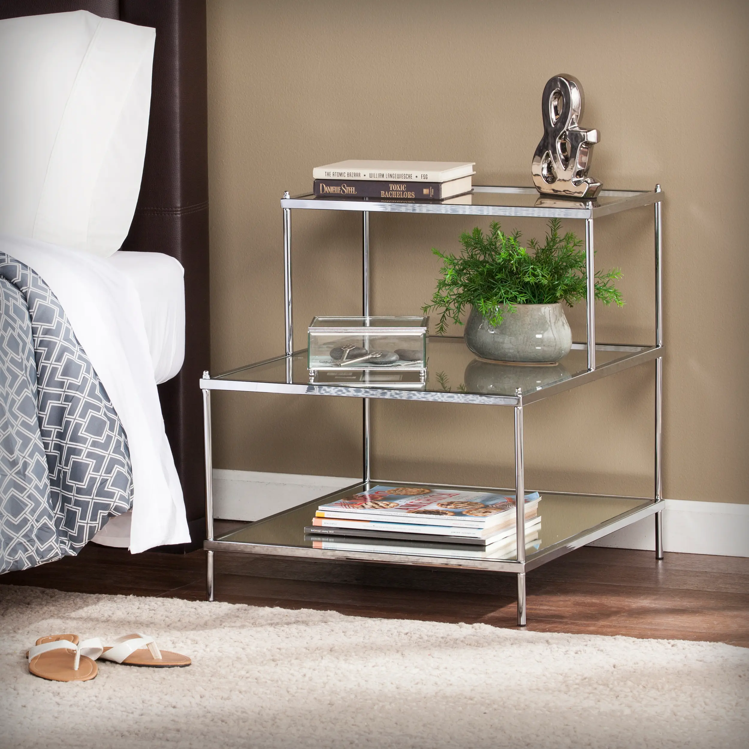 OC5205 Knox Chrome Mirrored Accent Table-4