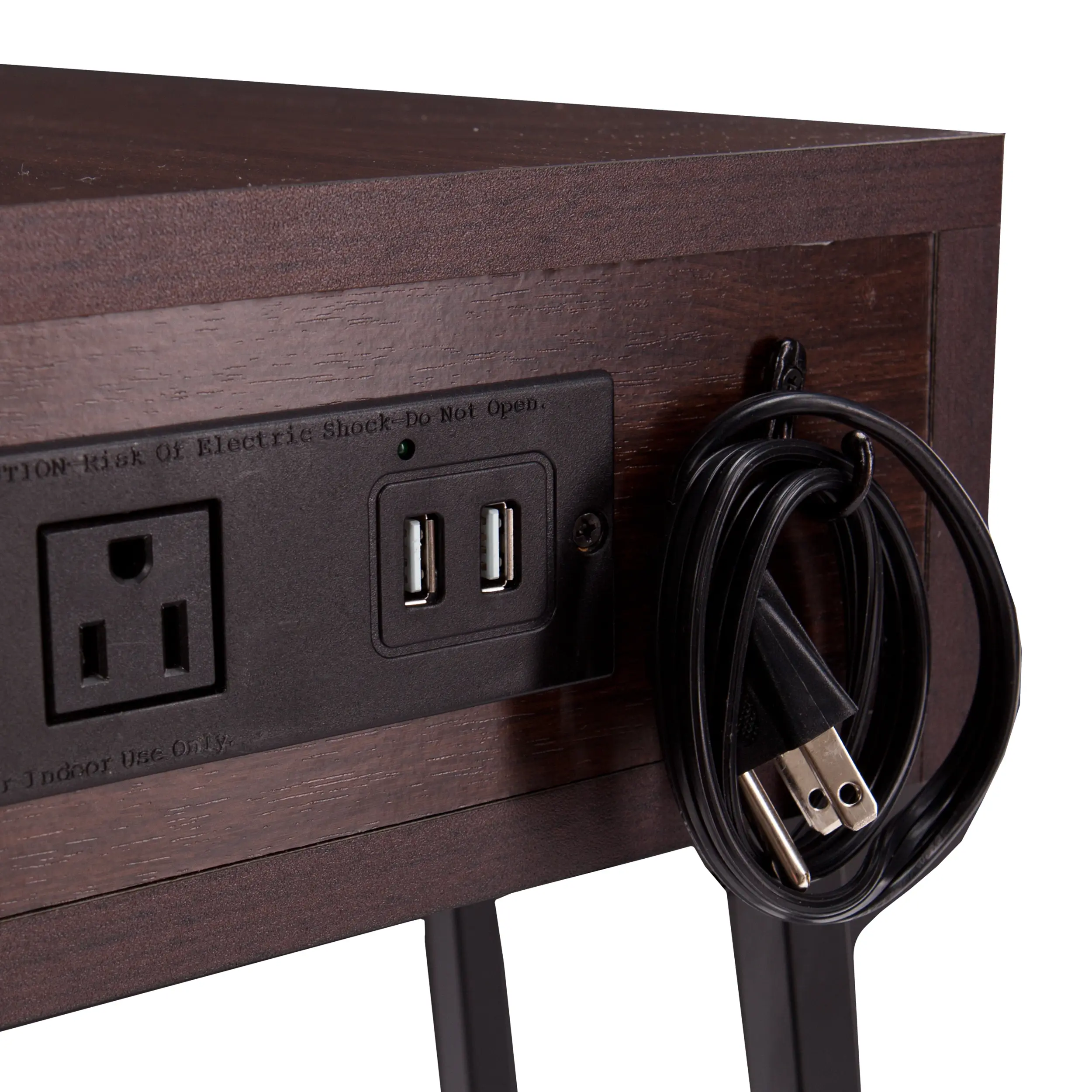 OC9027 Porten Walnut Side Table with USB-6