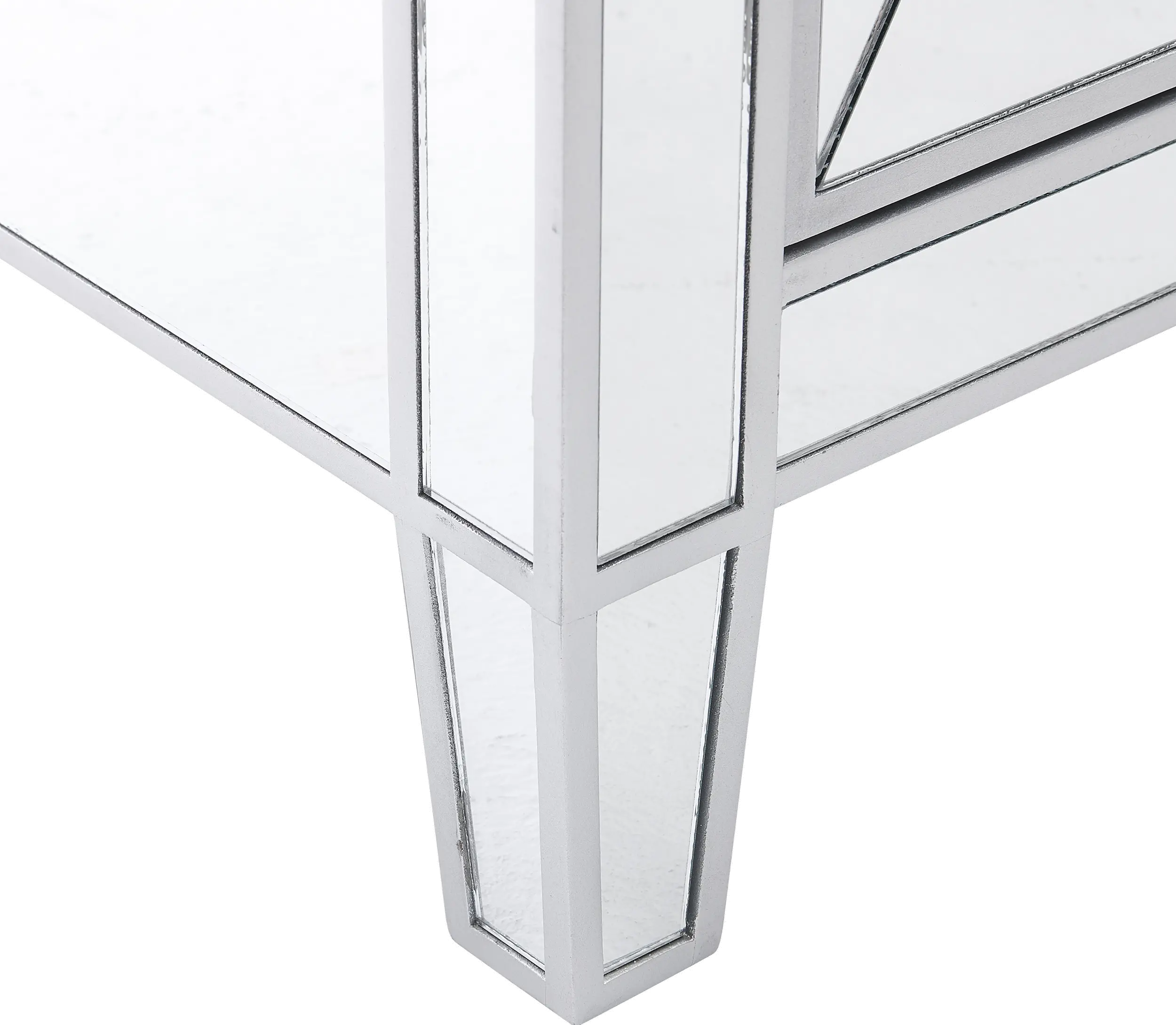 OC9151 Mirage 3-Door Mirrored Accent Cabinet-9