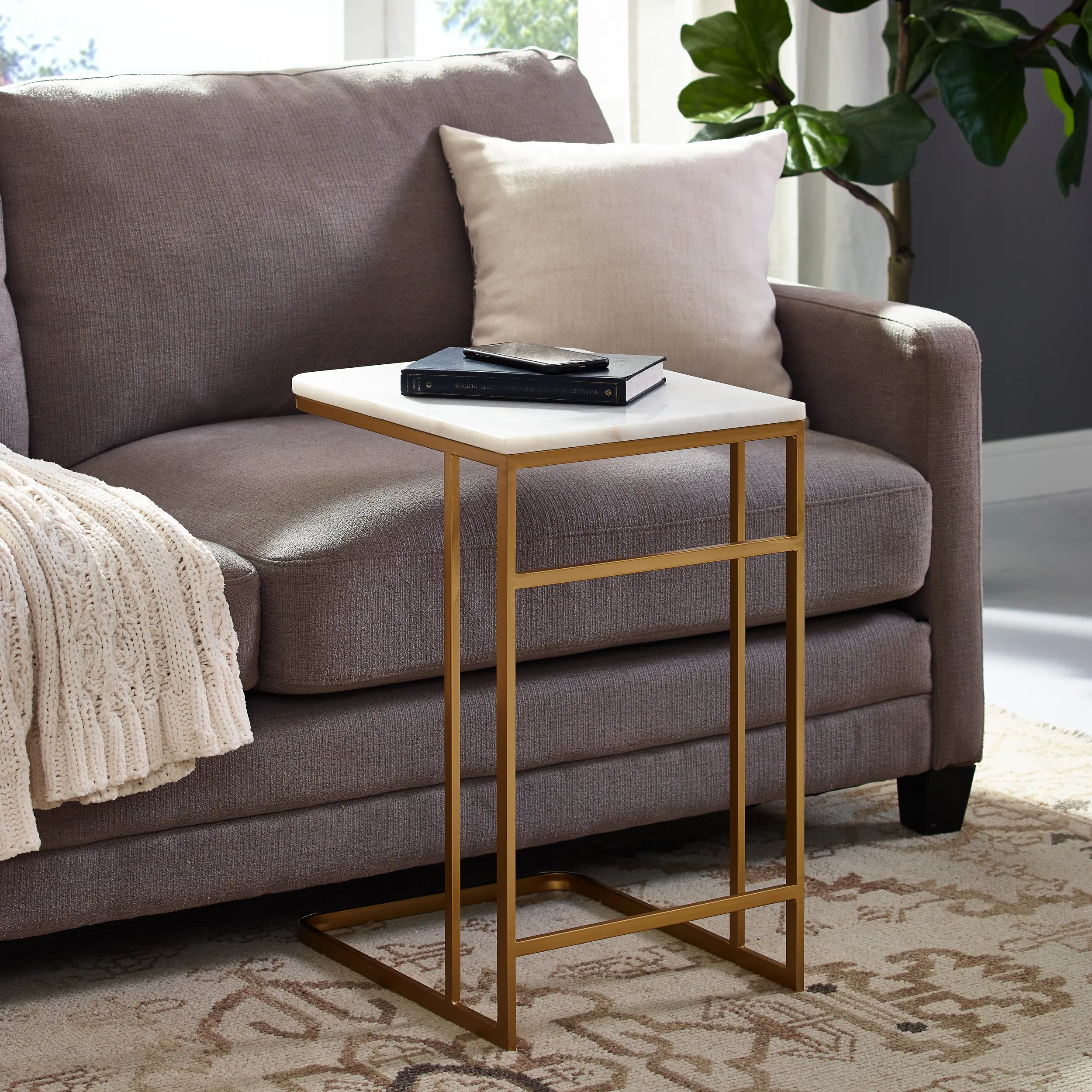 OC9837 Fallon Marble & Gold C Table-2