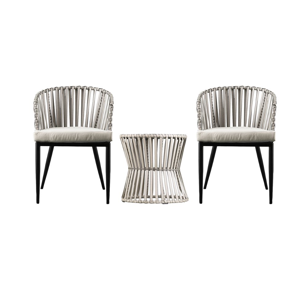 Melilani Wicker Outdoor Seating Set 3 Piece Set