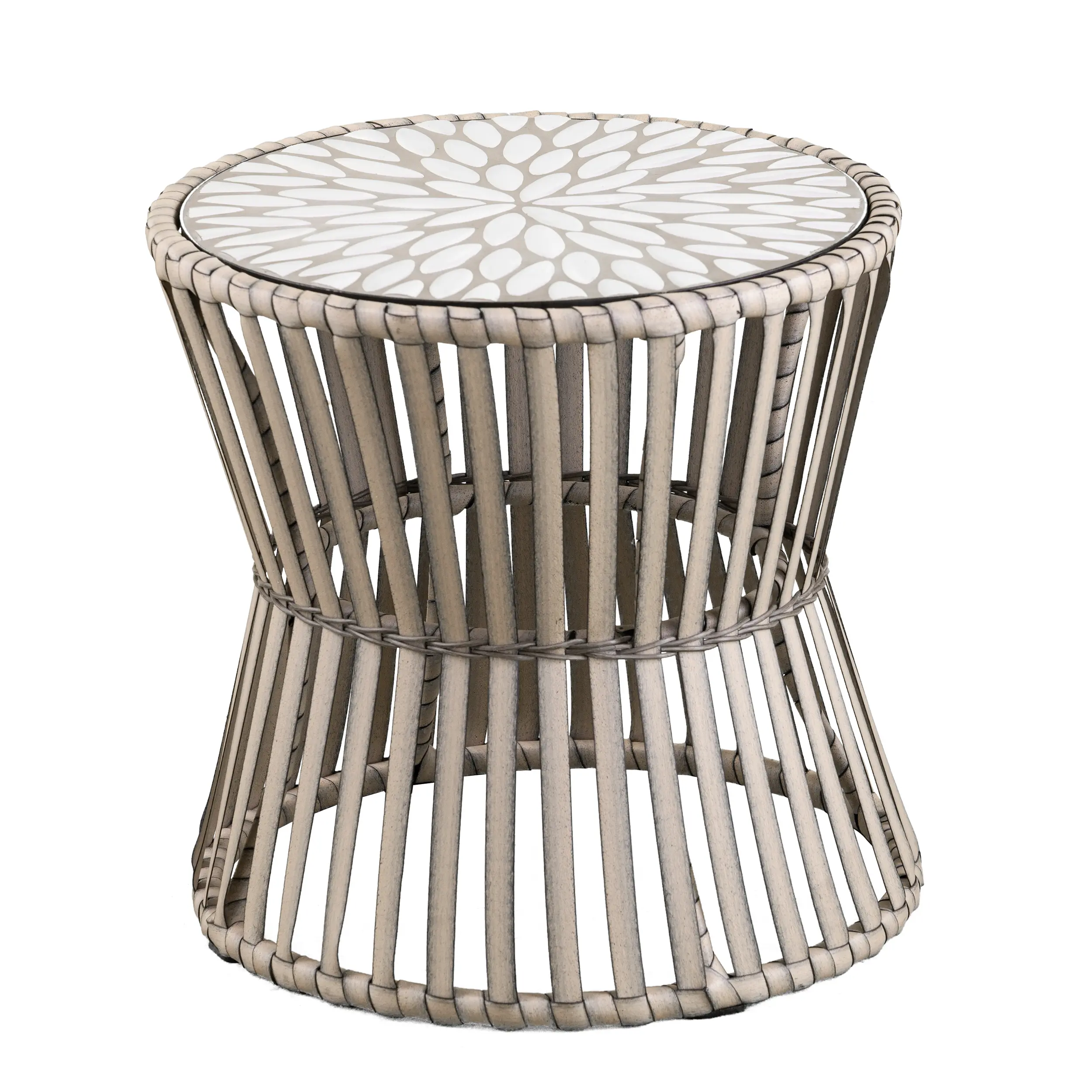 OD1086106 Melilani Round Wicker Outdoor Side Table-1