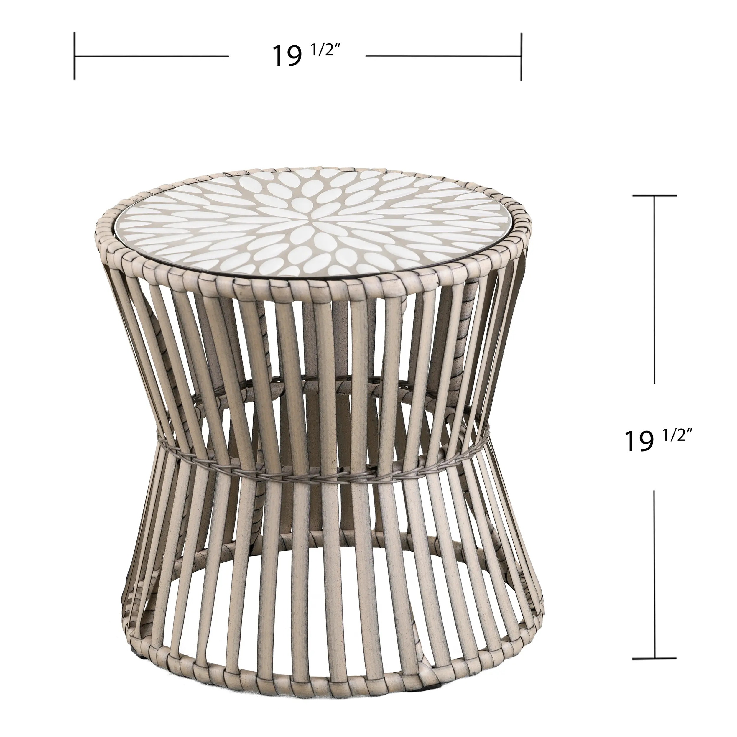 OD1086106 Melilani Round Wicker Outdoor Side Table-3