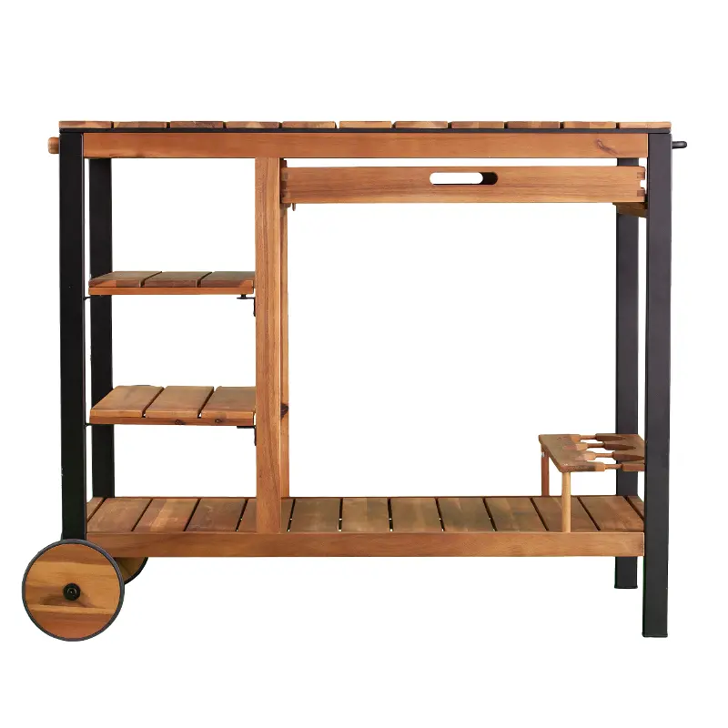 Murcott Brown Outdoor Bar Cart