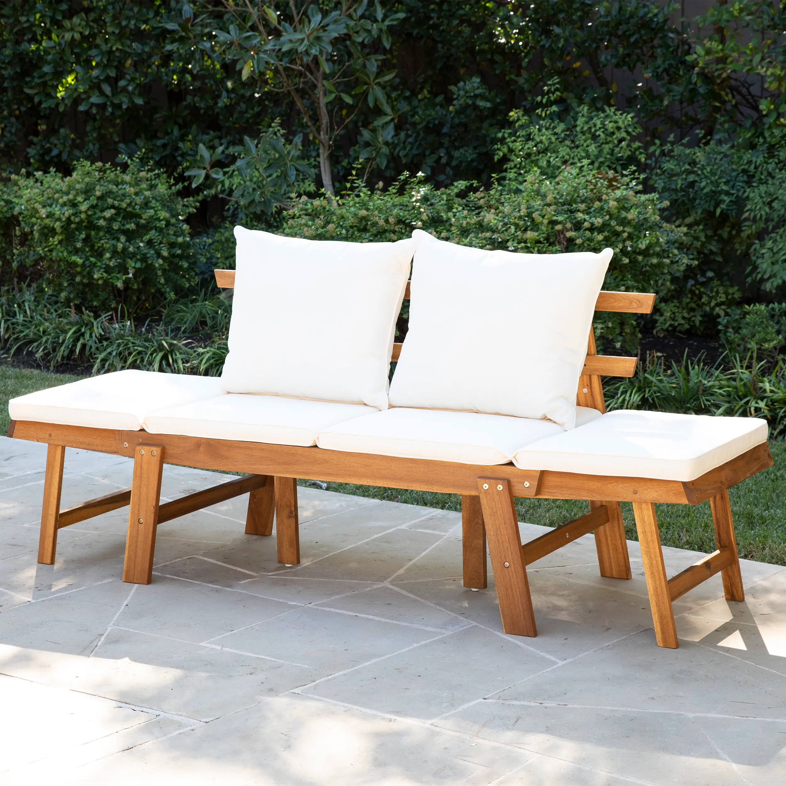 OD1089109 Holly & Martin Dolavon Outdoor Convertible Lounge Chair with White Cushions-2