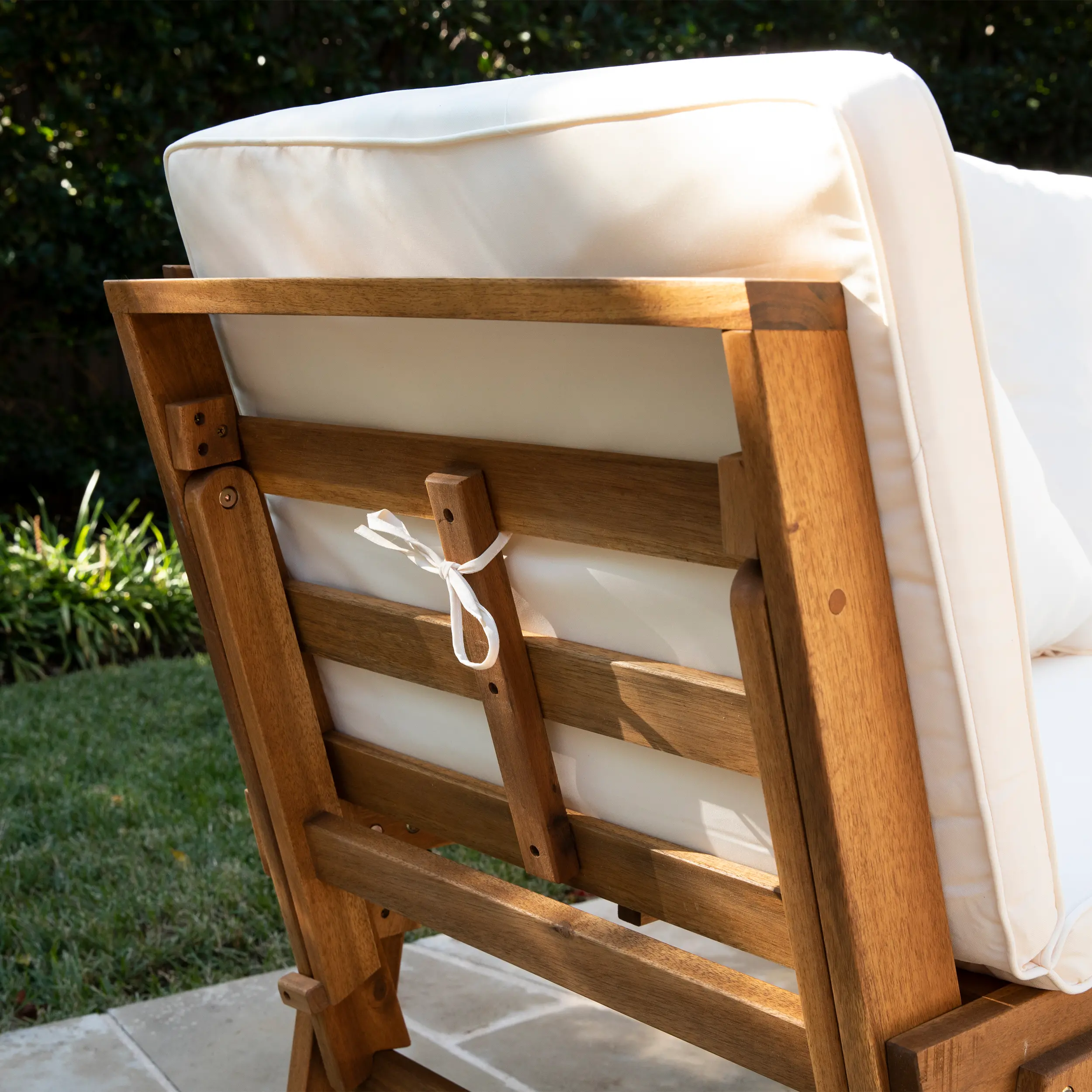 OD1089109 Holly & Martin Dolavon Outdoor Convertible Lounge Chair with White Cushions-6