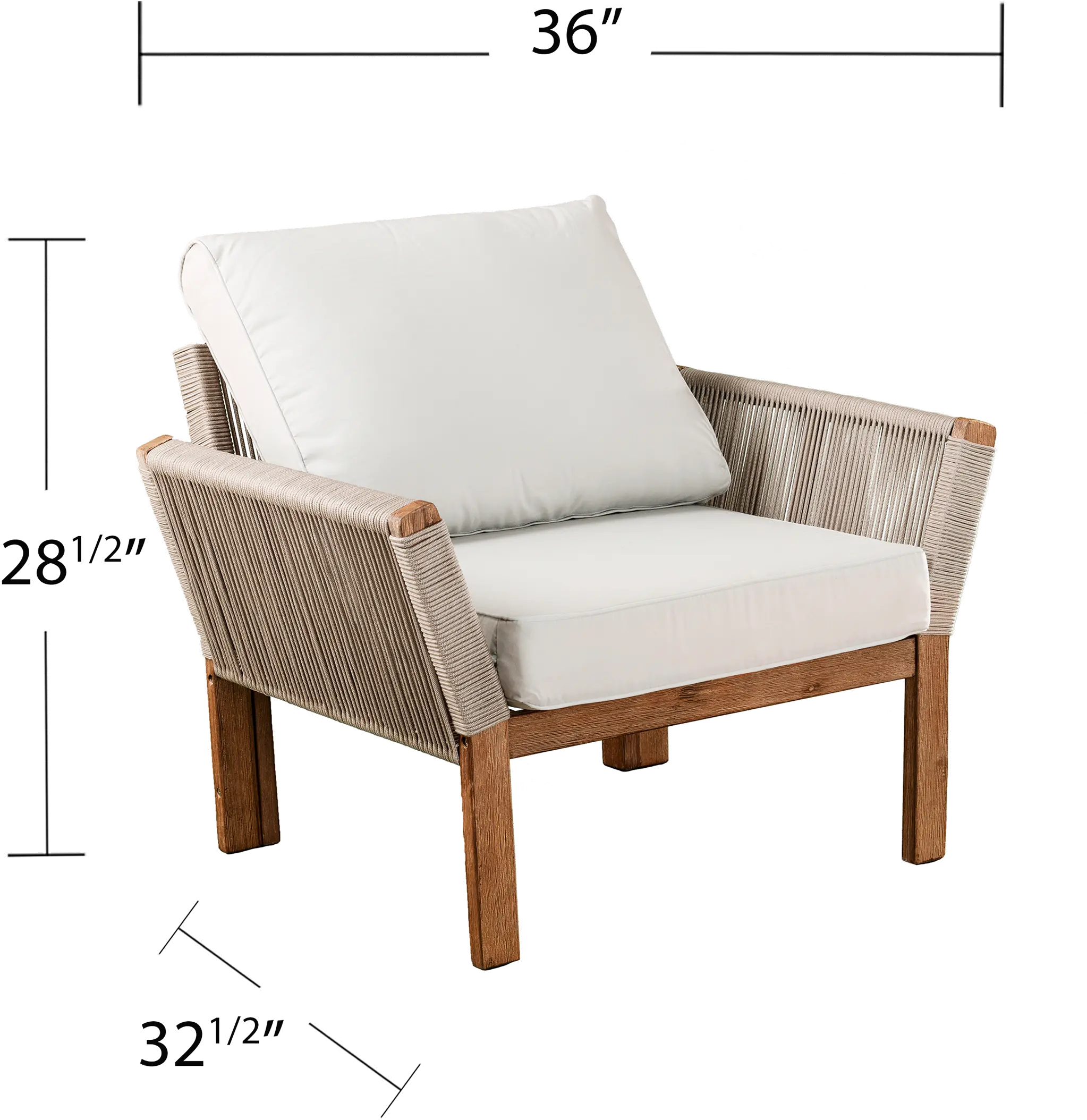 OD1089308P Brendina Outdoor Armchair with White Cushions, Set of 2-7