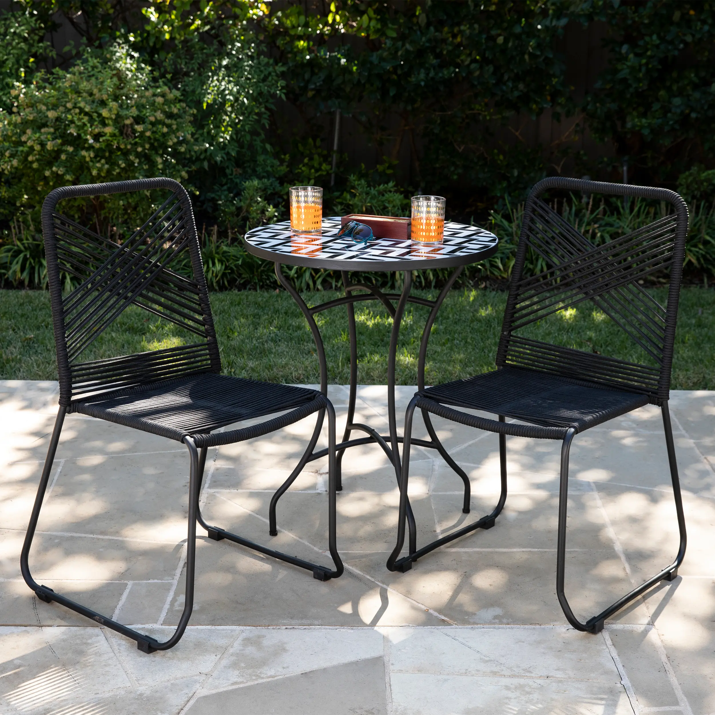 OD1089508 Holly & Martin Padko Outdoor Black Rope Chairs, Set of 2-2