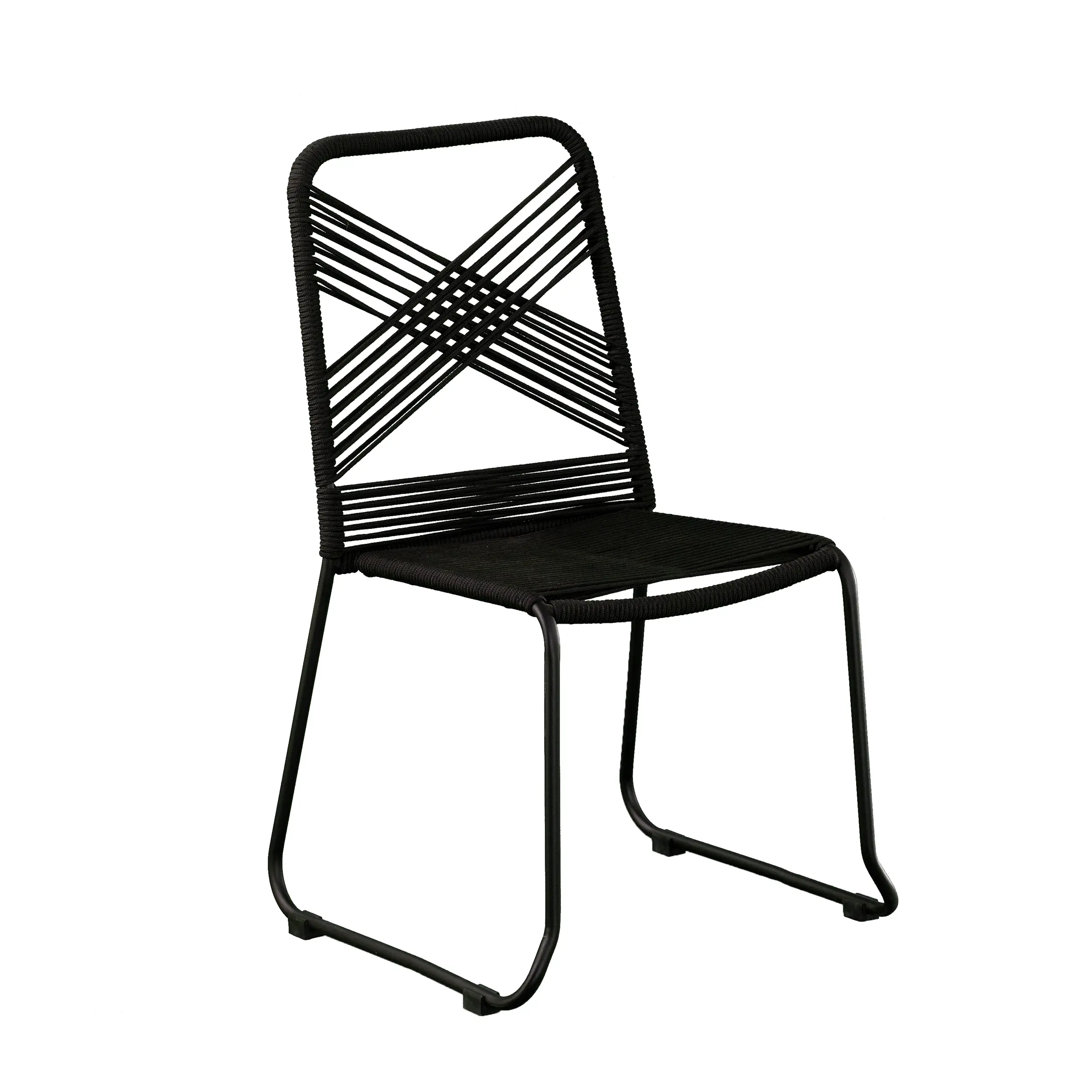 OD1089508 Holly & Martin Padko Outdoor Black Rope Chairs, Set of 2-5