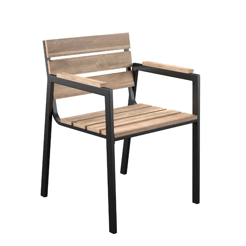 Standlake Wood Slatted Outdoor Chairs, Set of 2