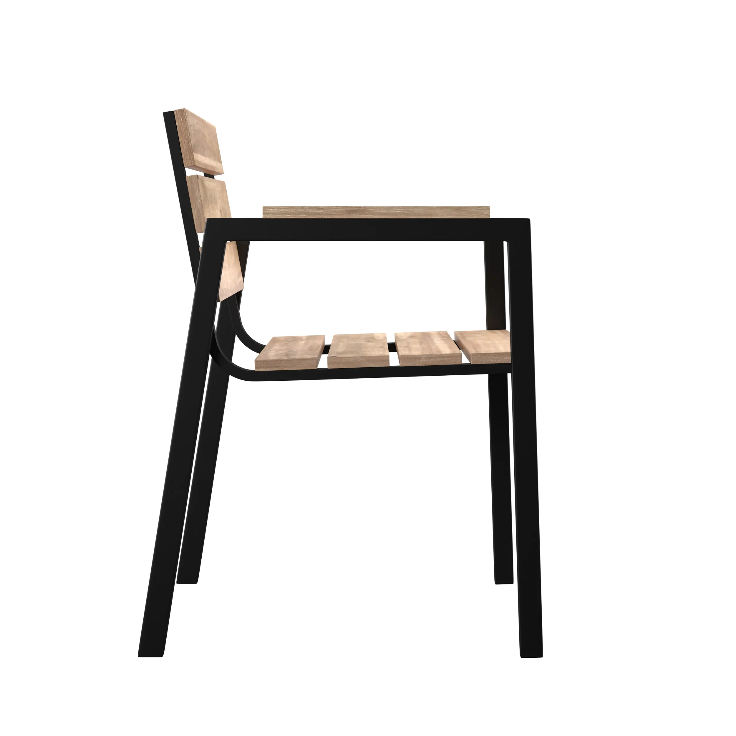 OD1132308 Standlake Wood Slatted Outdoor Chairs, Set of 2-5