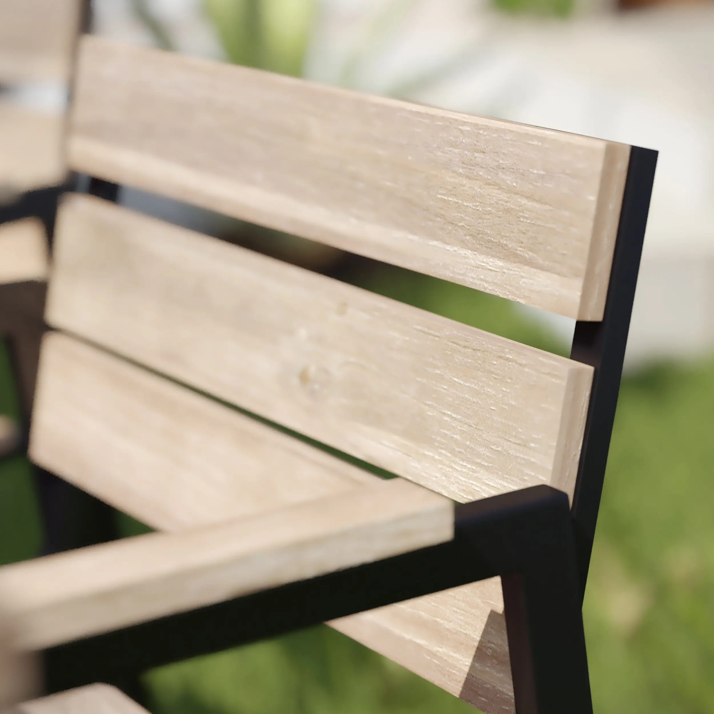 OD1132308 Standlake Wood Slatted Outdoor Chairs, Set of 2-8