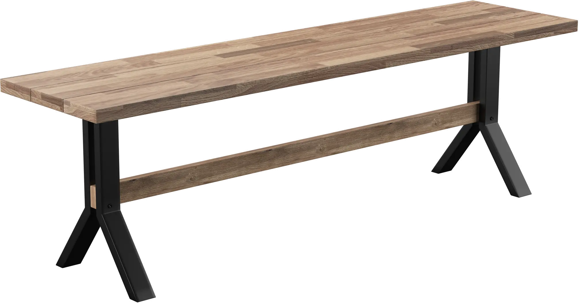 OD1132326 Standlake Wood Slatted Outdoor Bench-4