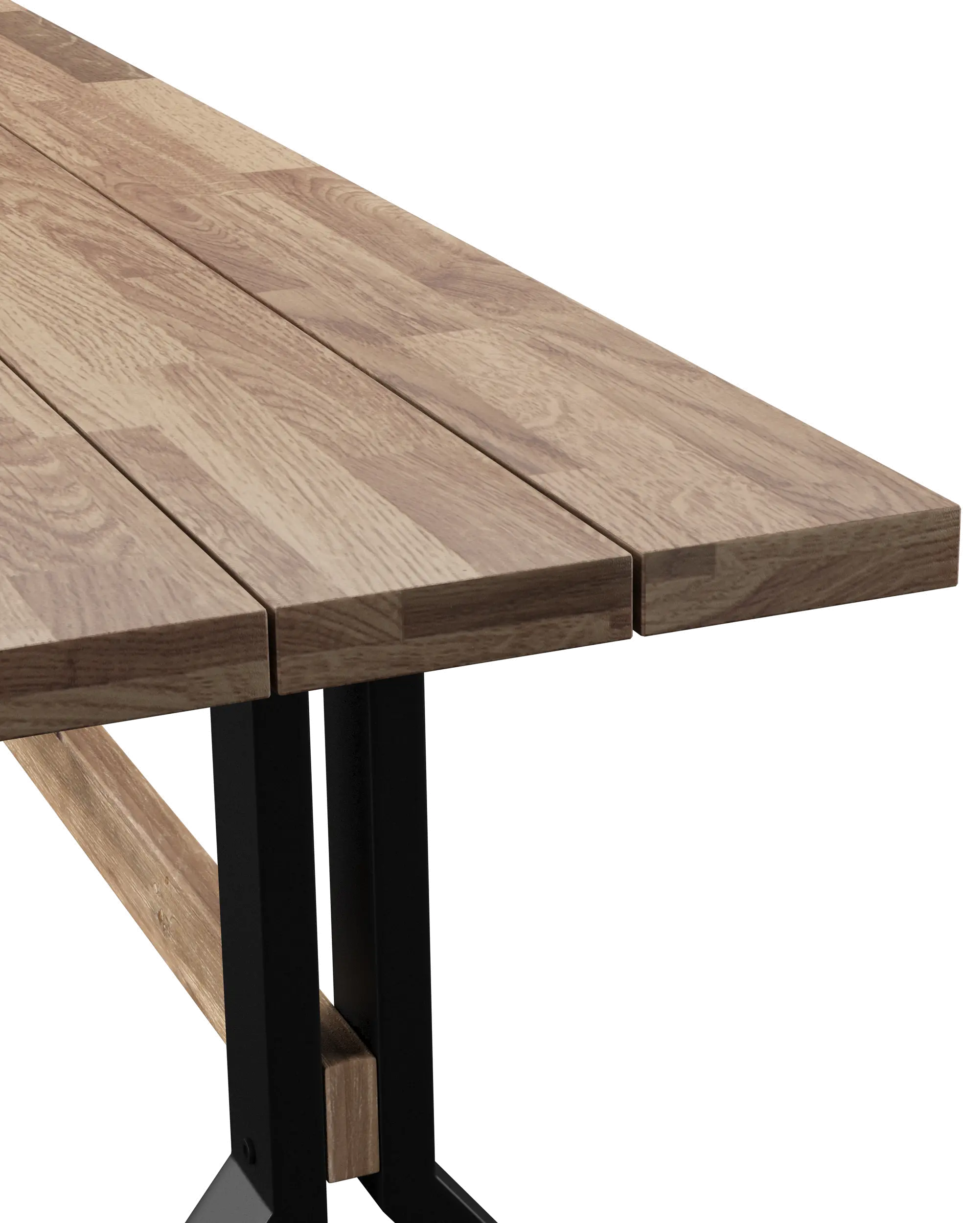 OD1132326 Standlake Wood Slatted Outdoor Bench-6