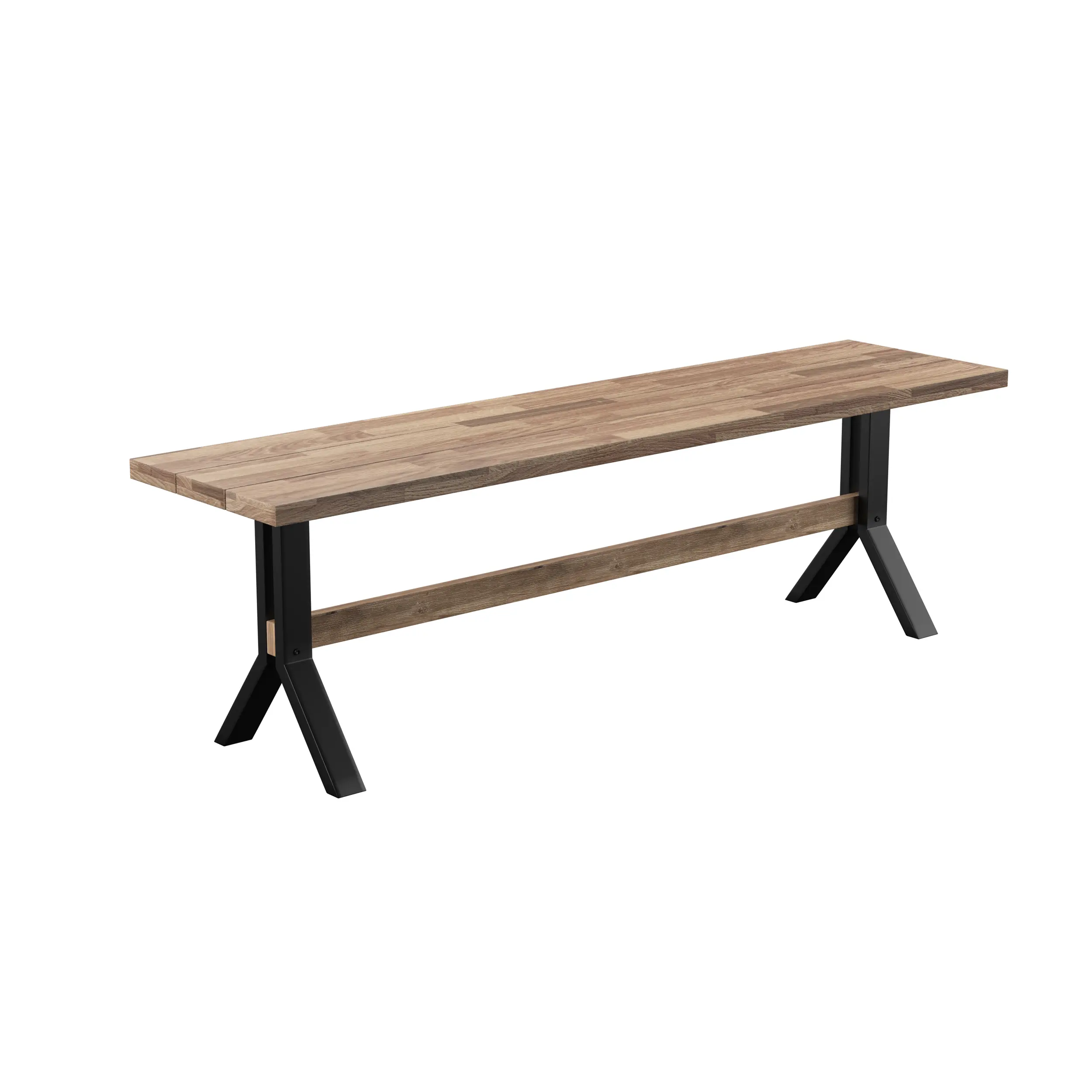 OD113233 Standlake Outdoor Wood 3 Piece Dining Set with Benches-3