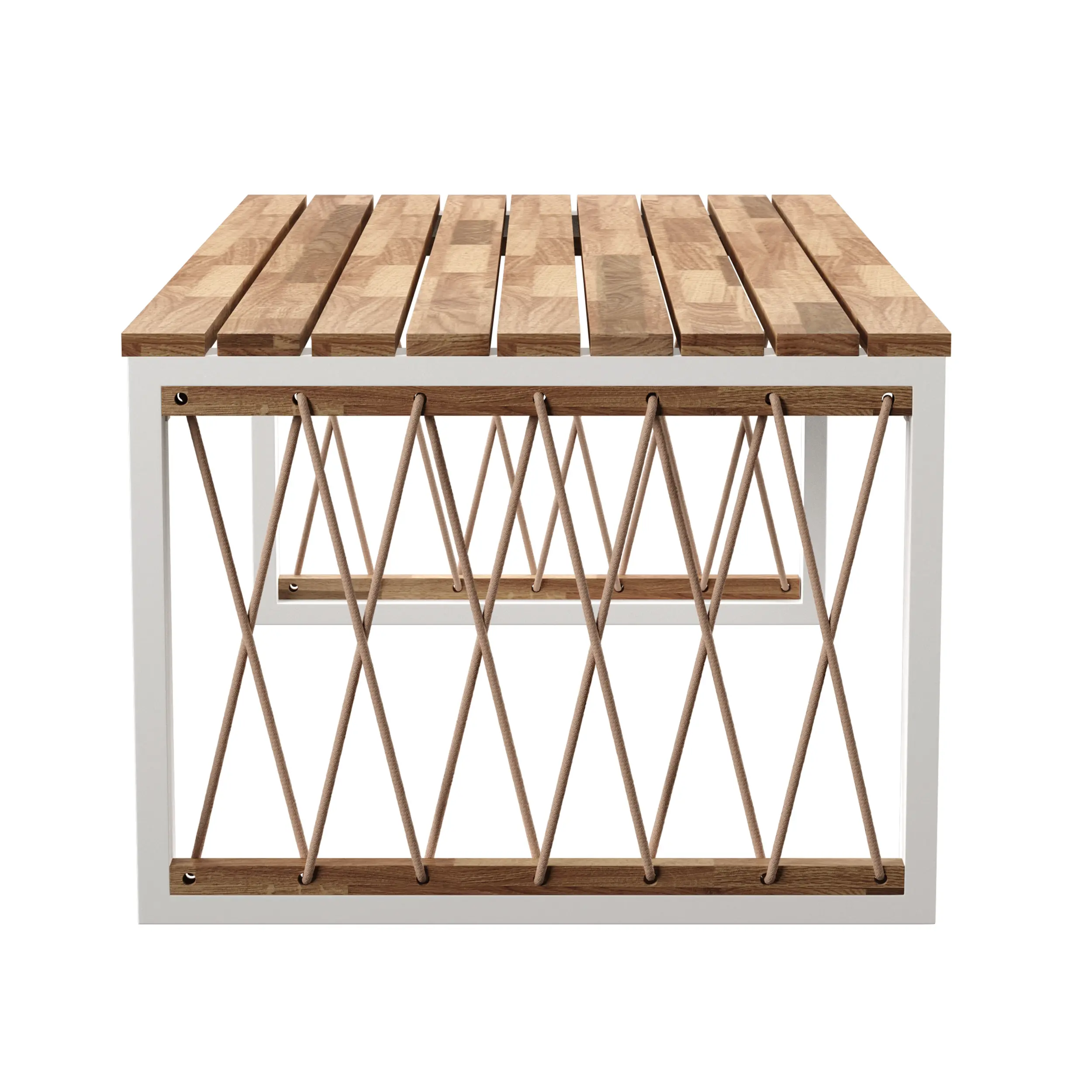 OD1140700 Wallmond Outdoor White & Natural Coffee Table-5