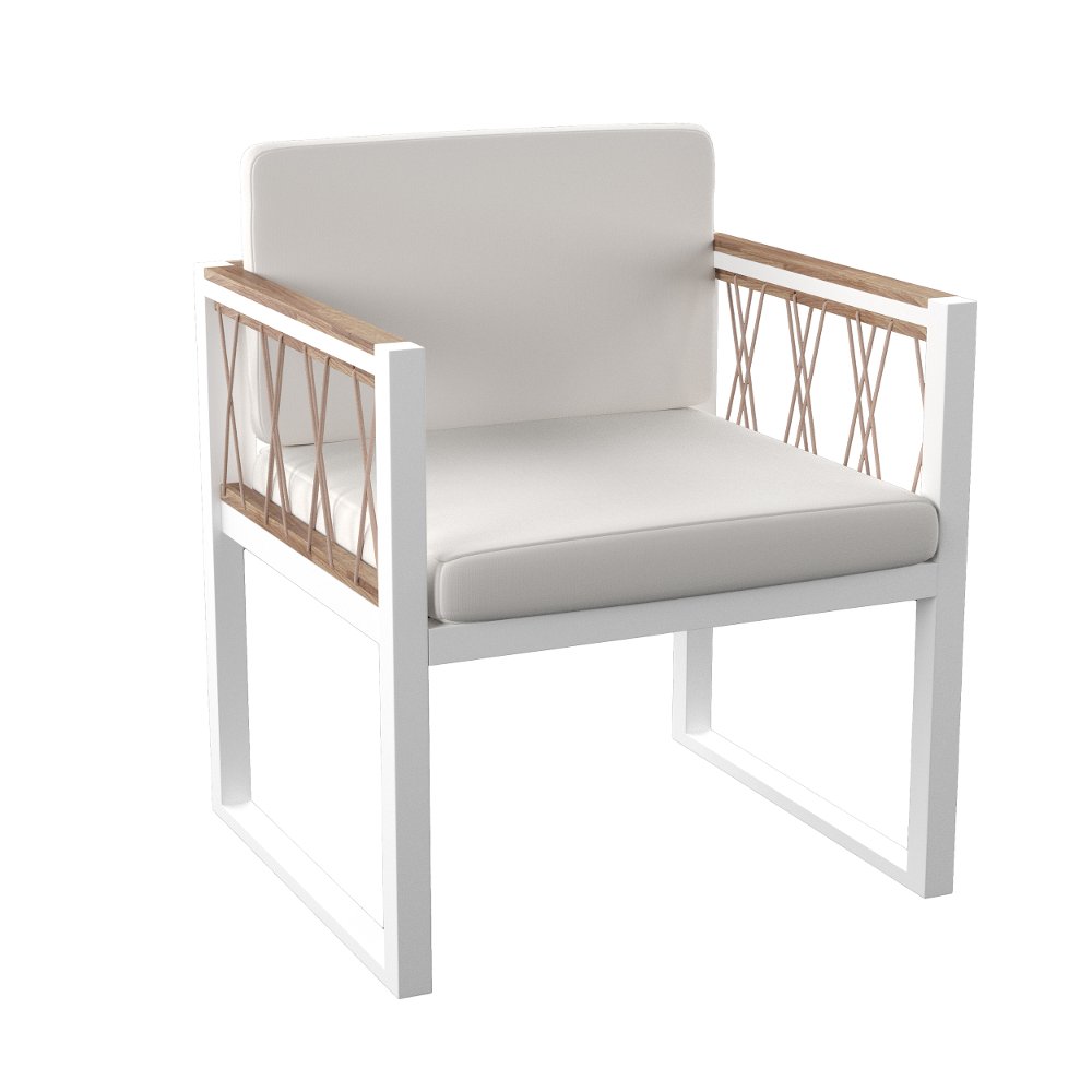 Wallmond White Cushioned Outdoor Chairs Set of 2