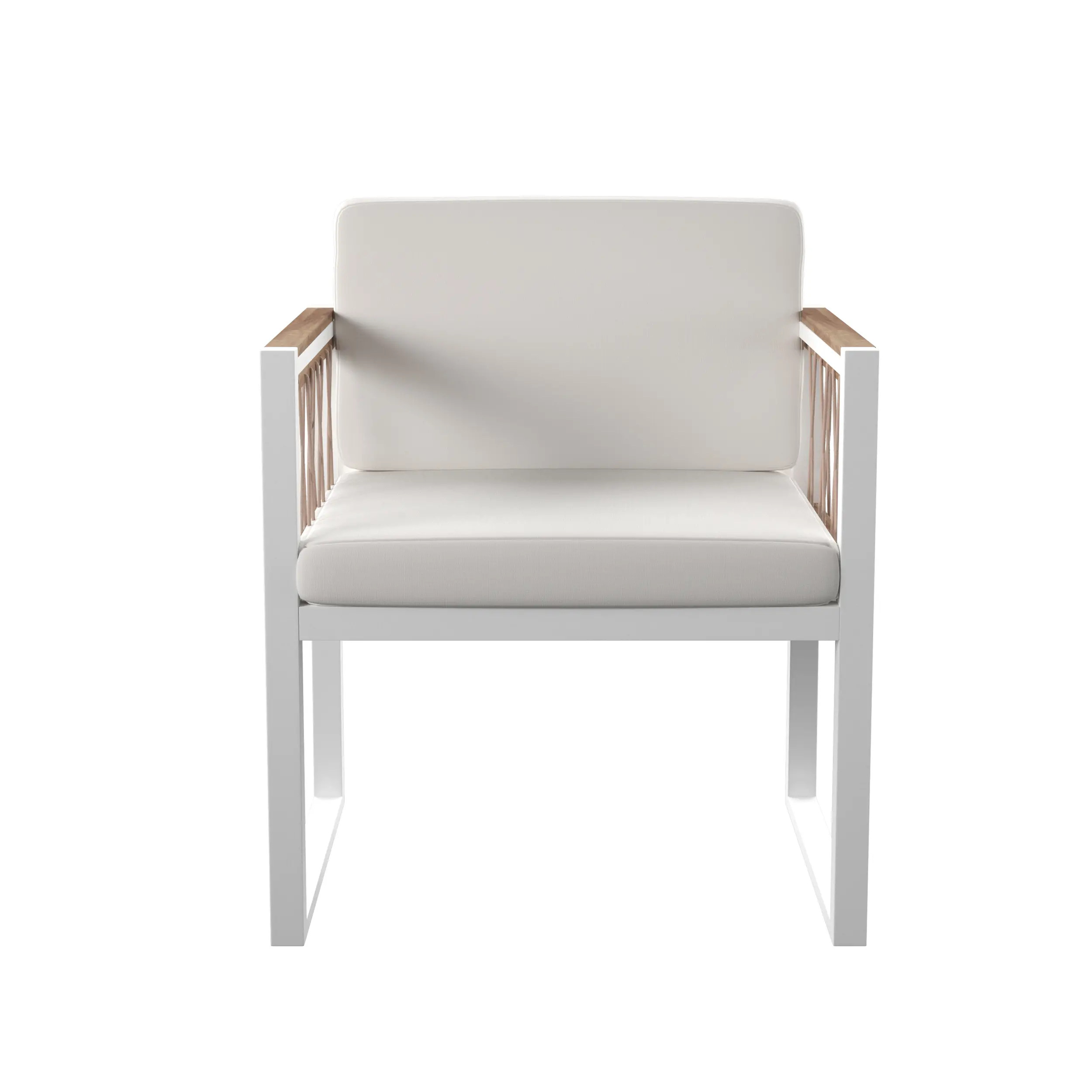 OD1140708 Wallmond White Cushioned Outdoor Chairs, Set of 2-4