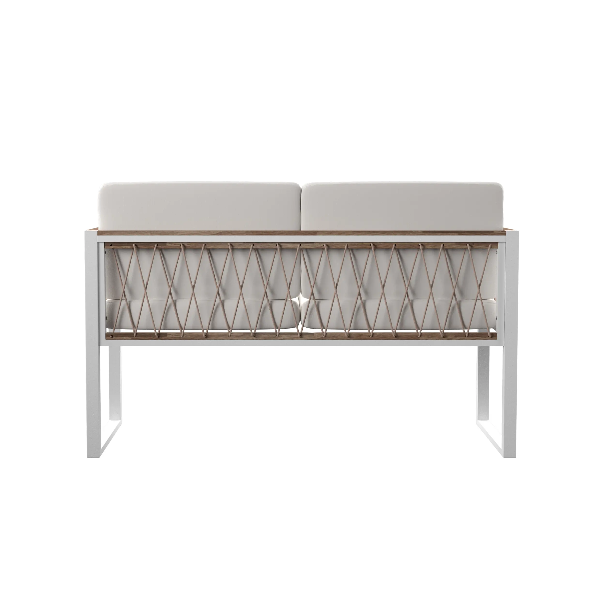 OD1140709 Wallmond White Cushioned Outdoor Loveseat Settee-5