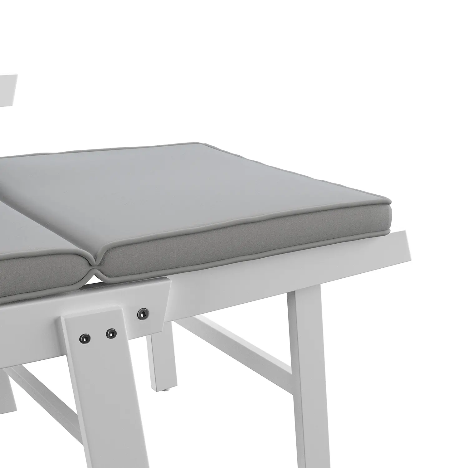 OD1167609 Dolavon White and Gray Outdoor Convertible Lounge Chair-5
