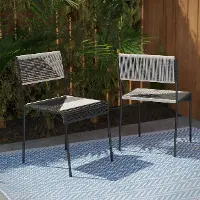 OD1172408 Watkindale Set of 2 Woven Outdoor Chairs