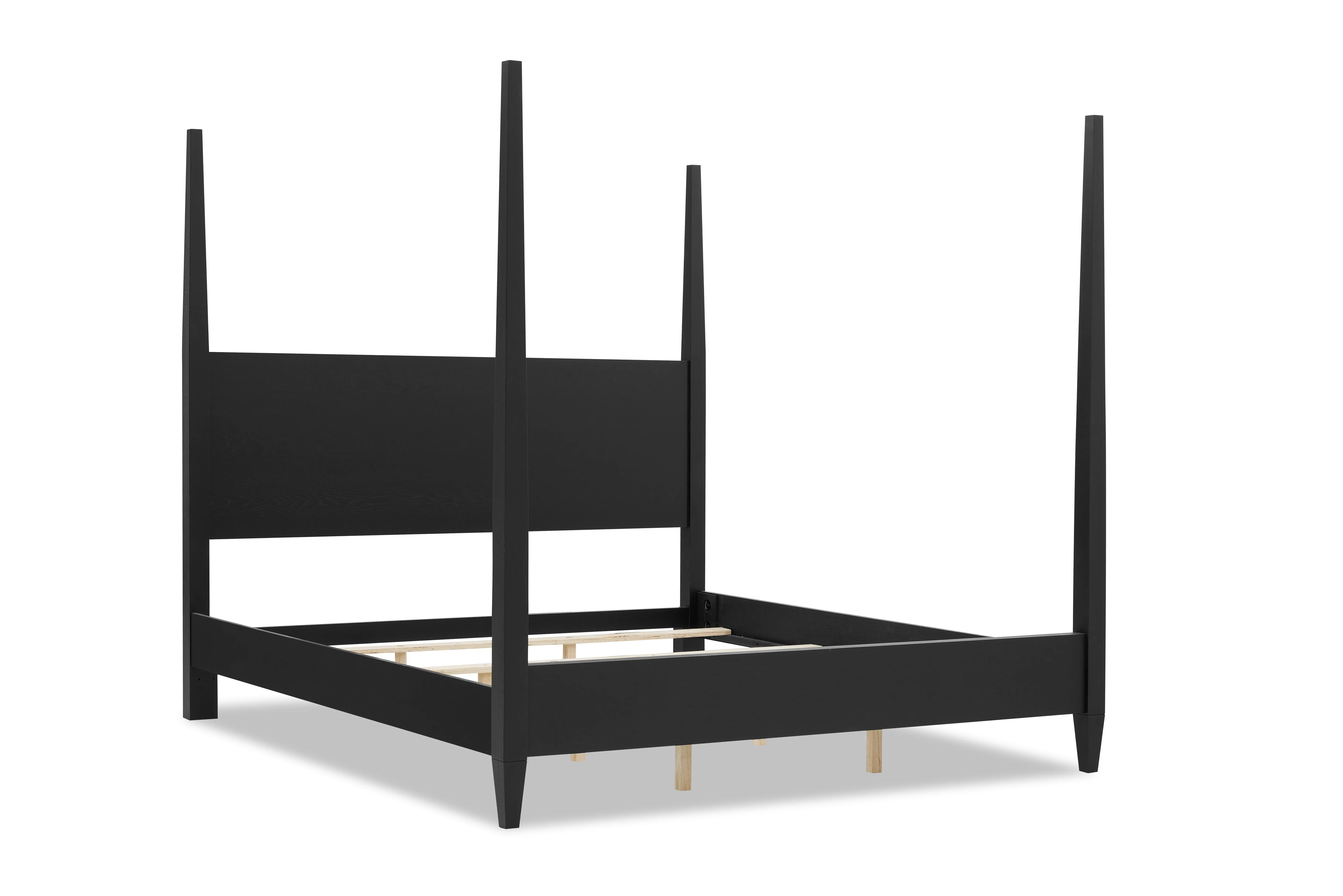 Monticello Black Queen Poster Bed-7