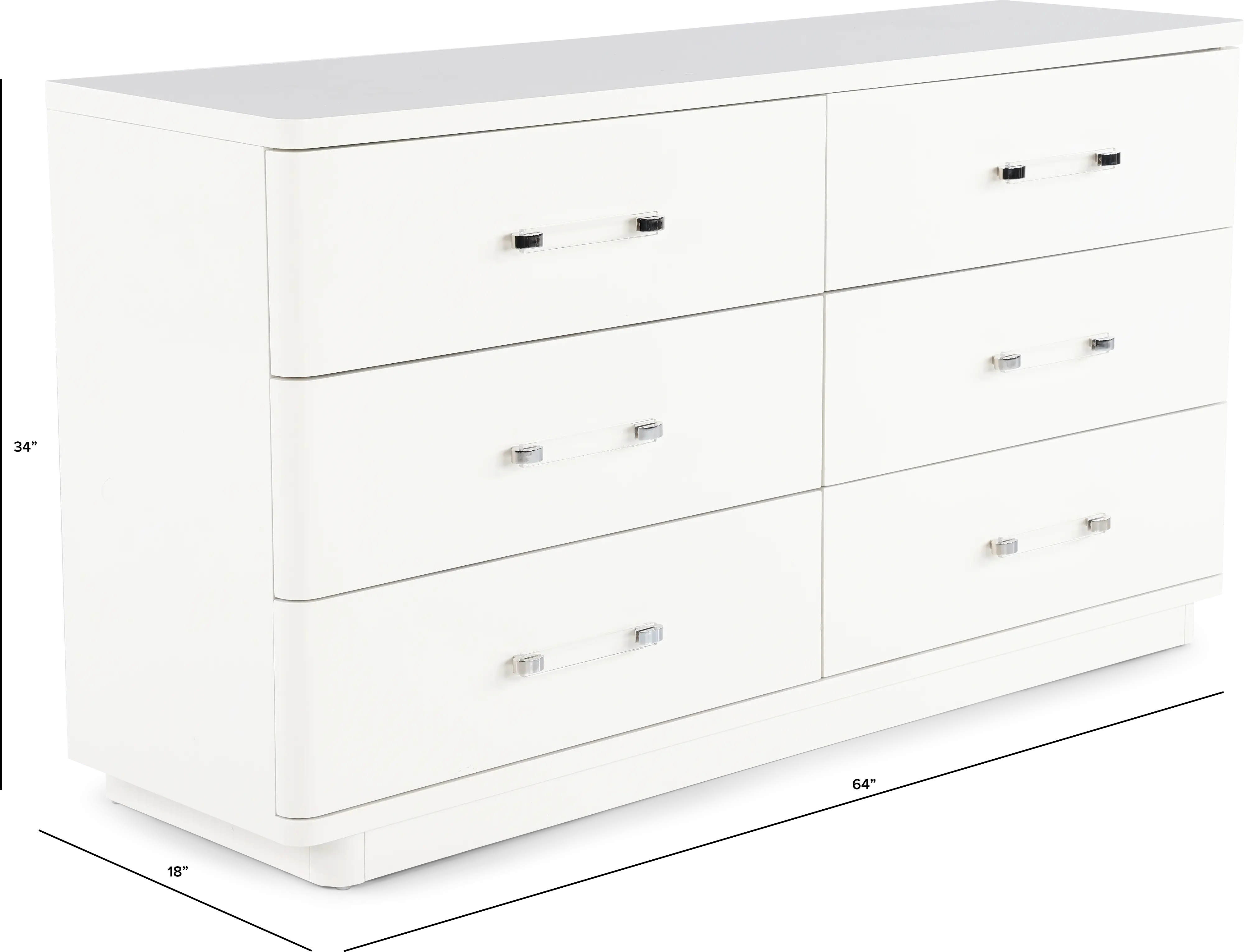 Miami White Dresser-3