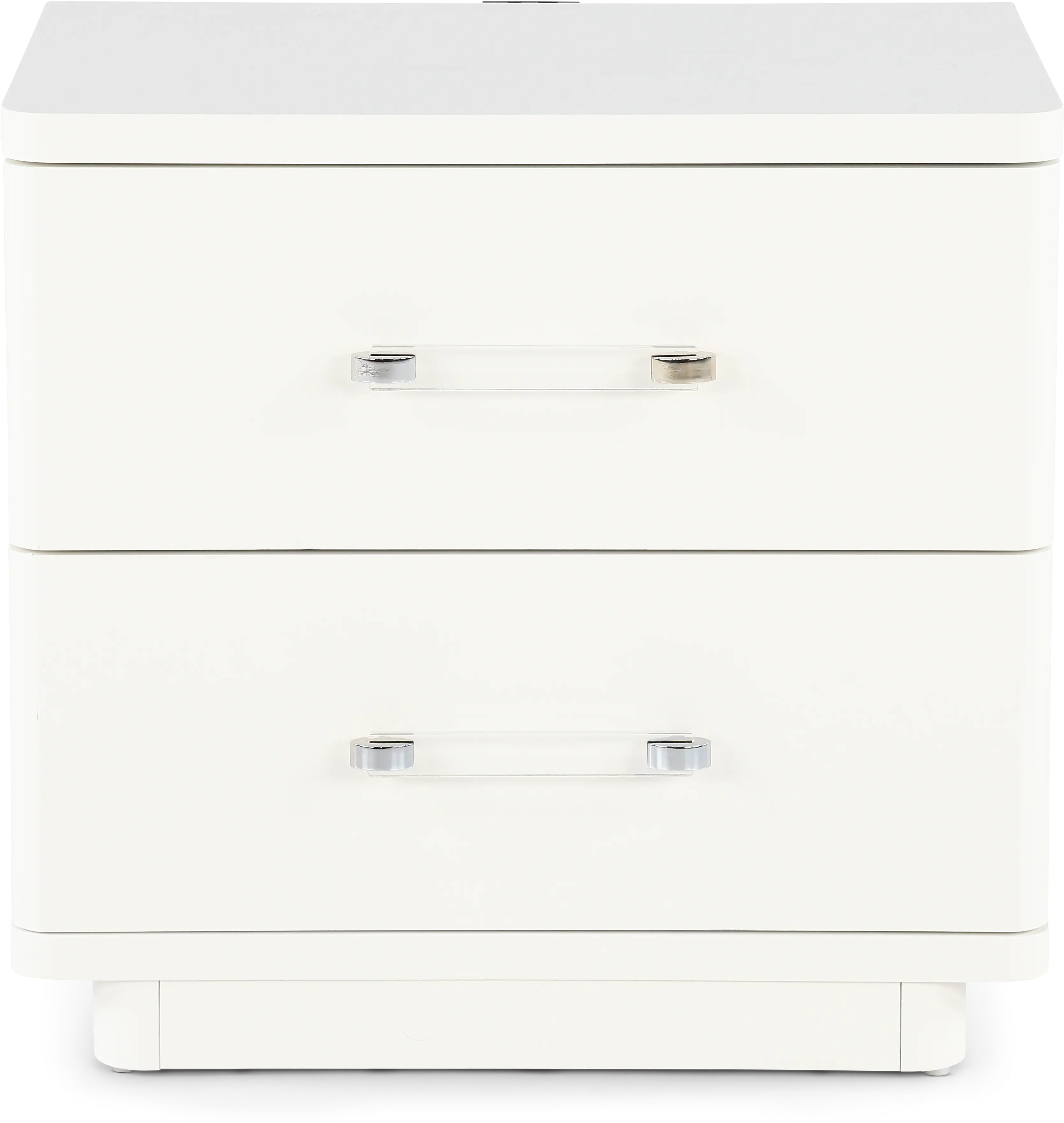Miami White Nightstand-1