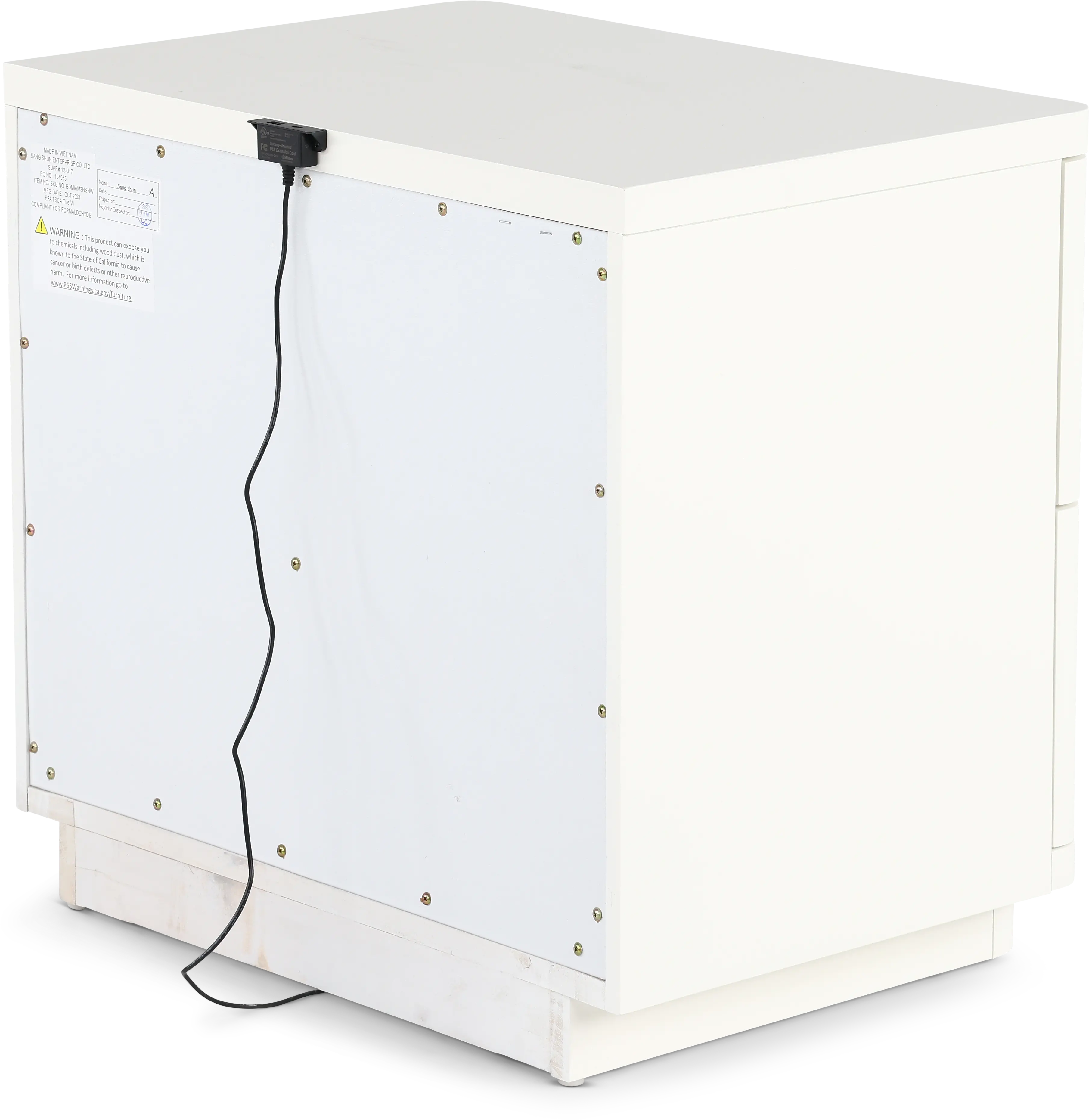 Miami White Nightstand-6