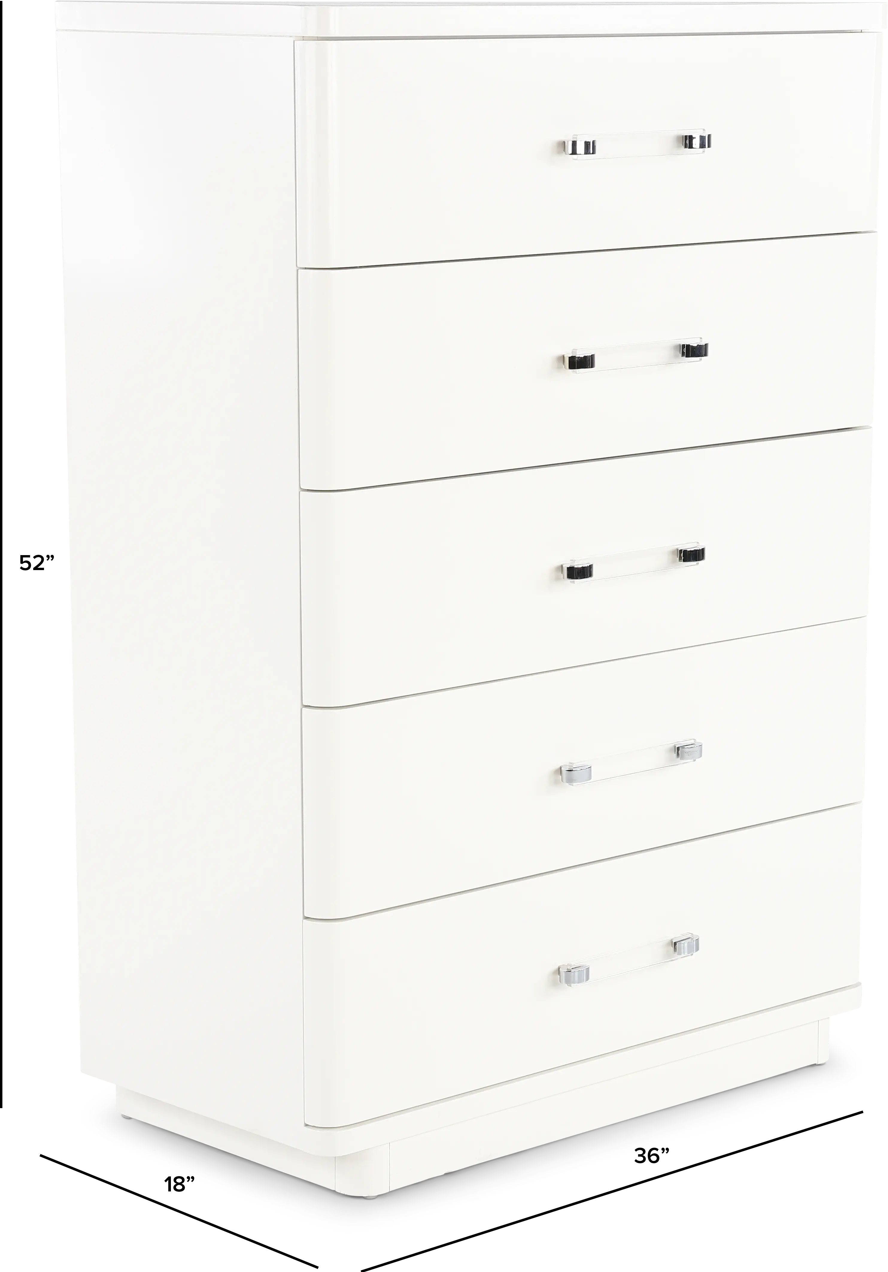 Miami White Chest of Drawers-3