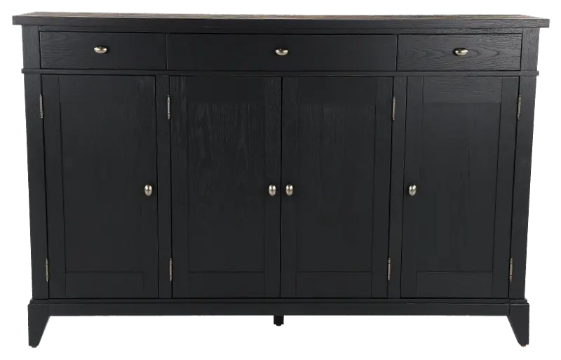Macon Black Credenza