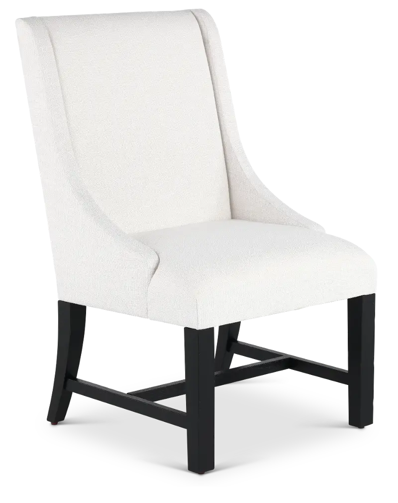 Macon White Upholstered Dining Chair