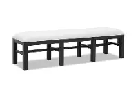 Macon White Upholstered Dining Bench