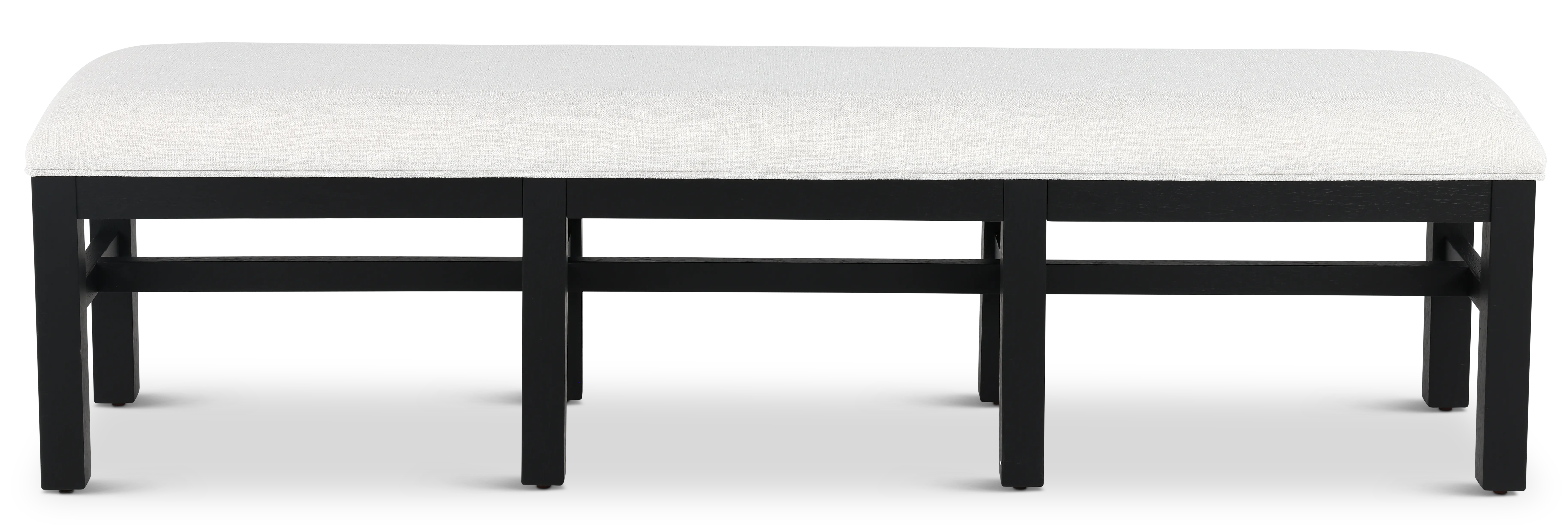 Macon White Upholstered Dining Bench-2