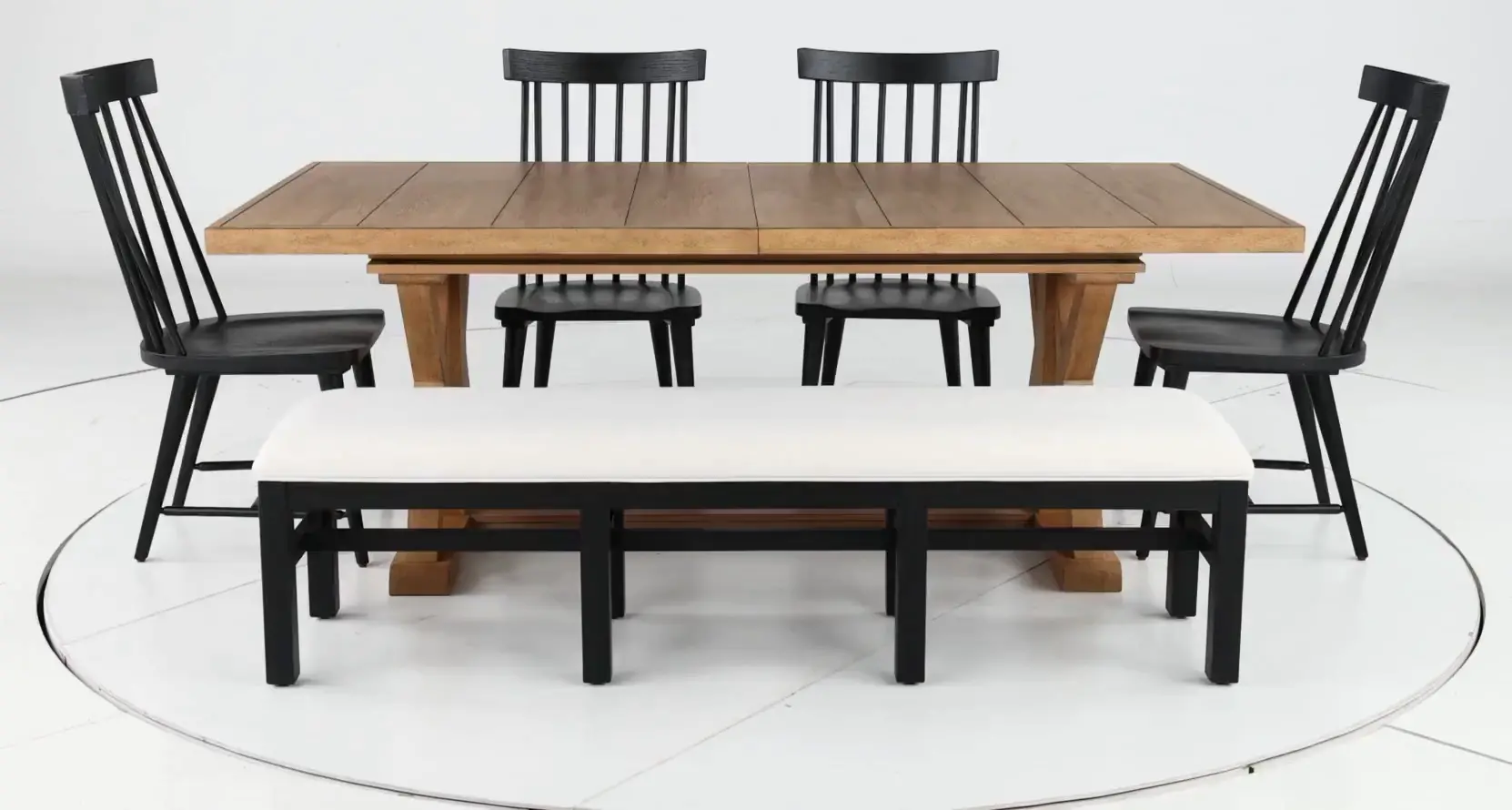 Macon Natural and Black 6 Piece Dining Set-5