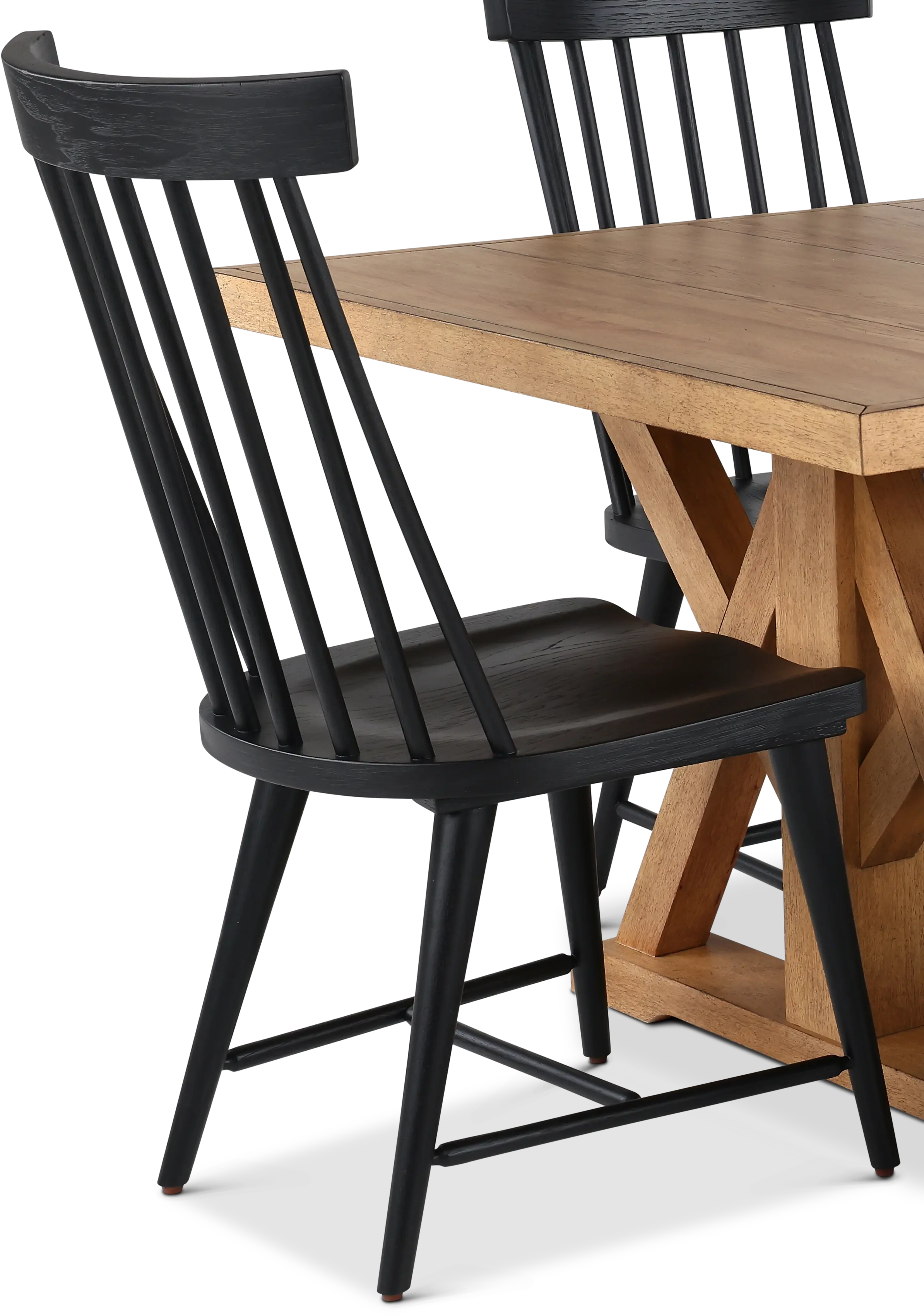 Macon Natural and Black 6 Piece Dining Set-7