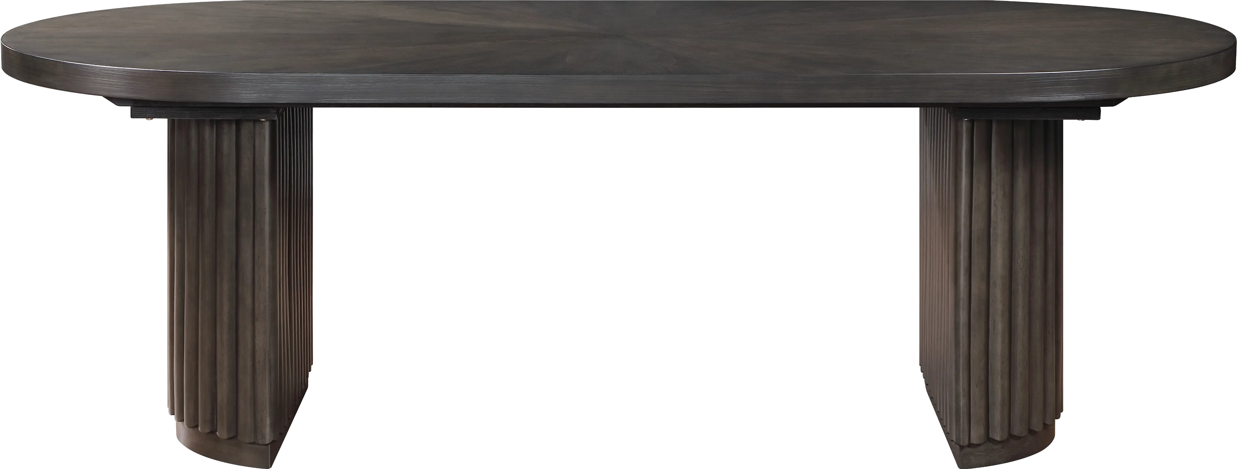 Macy Dark Brown Oval Dining Table-2
