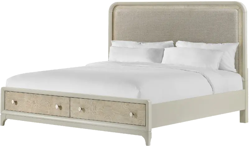 Skyline Beige-Gray King Storage Bed