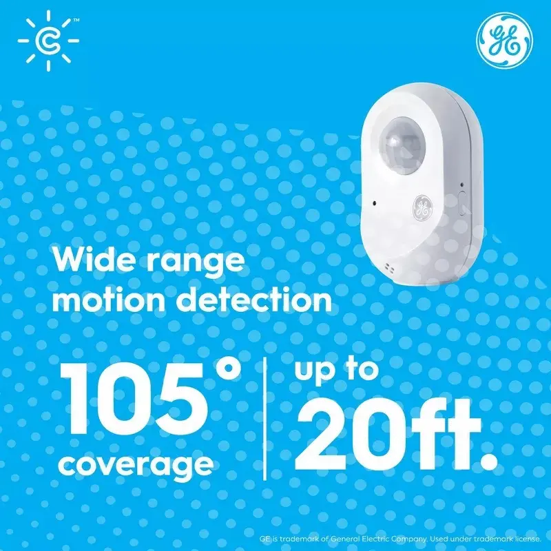 GE 100-Degree White Screw-in Motion Sensor-2