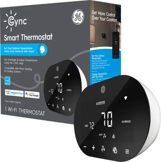 GE Cync Smart Programmable Thermostat - White-1