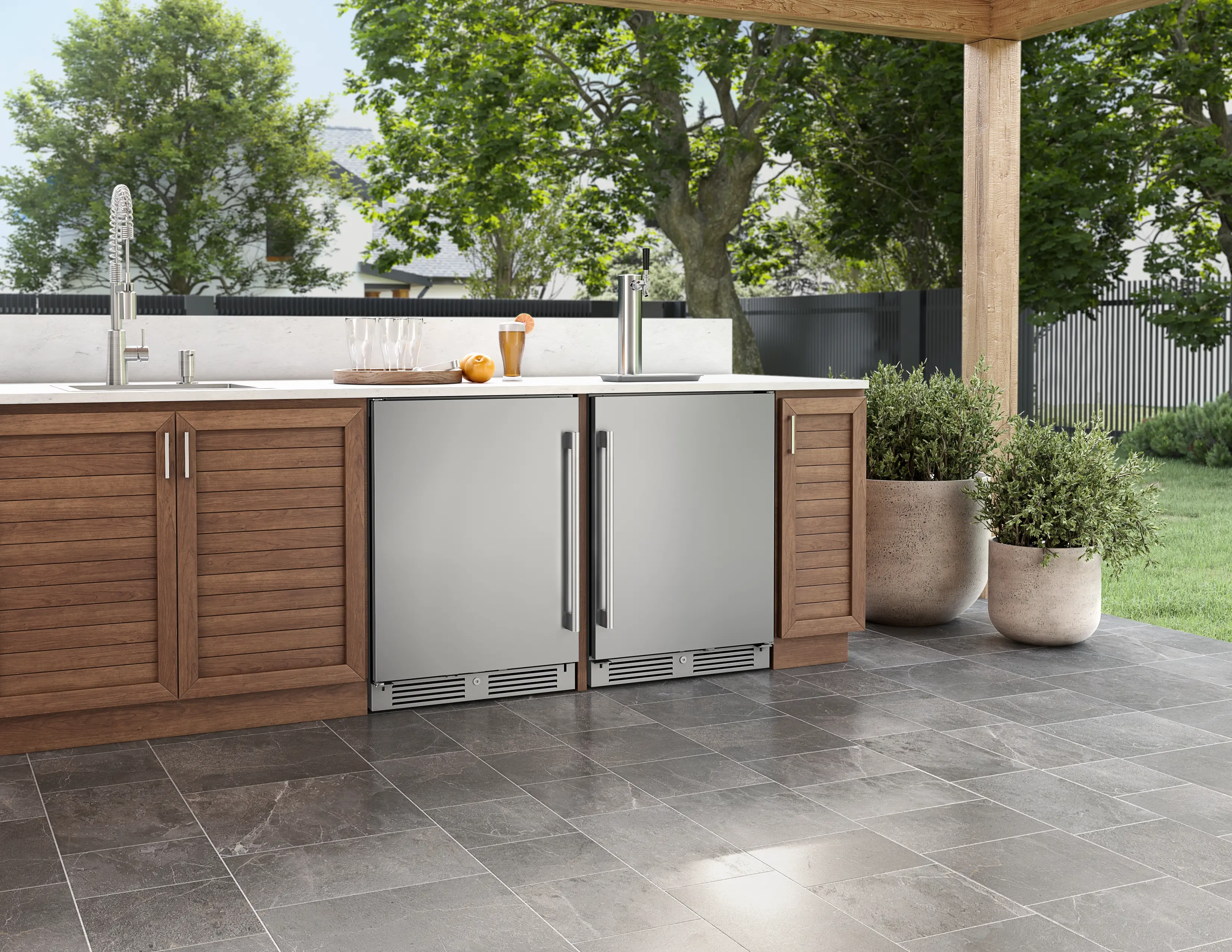 PRKB24C01AS Zephyr Presrv™ Outdoor Kegerator & Beverage Cooler - Stainless Steel-3