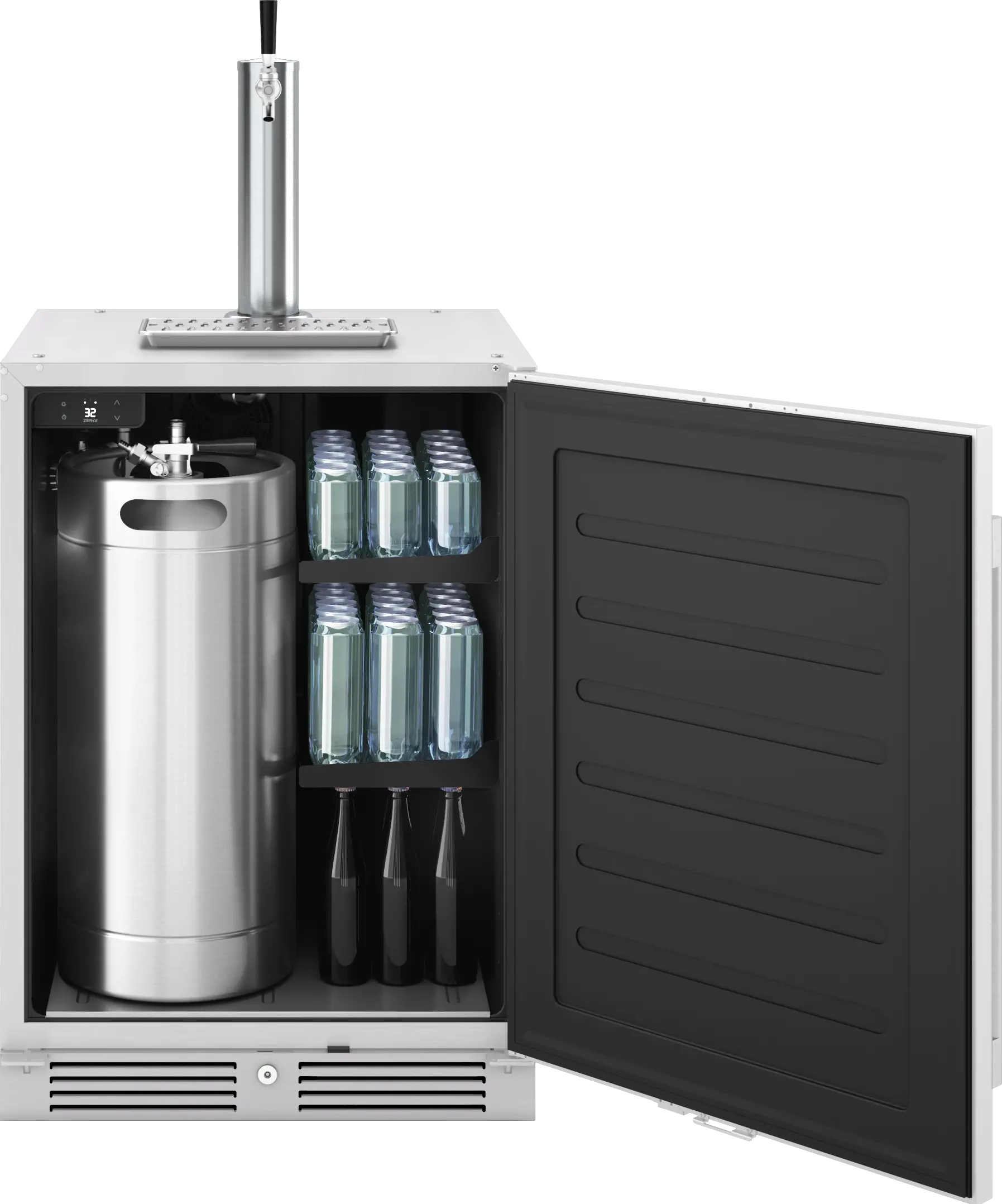 PRKB24C01AS Zephyr Presrv™ Outdoor Kegerator & Beverage Cooler - Stainless Steel-5