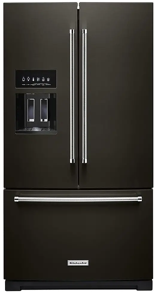 KRFF577KBS Kitchenaid 26.8 cu ft French Door Refrigerator - Black Stainless Steel-1
