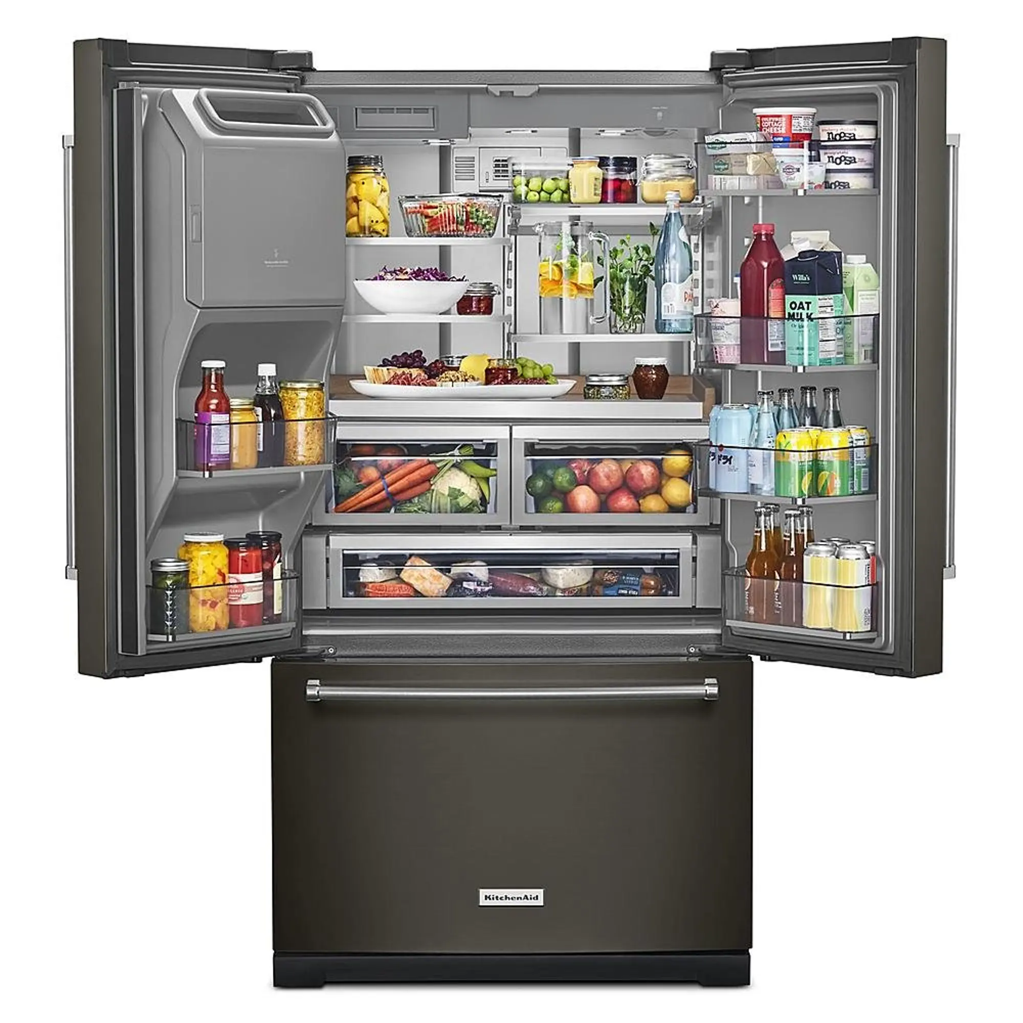 Kitchenaid 26.8 cu ft French Door Refrigerator - Black Stainless