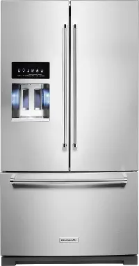 KRFF577KPS KitchenAid 27 Cu. Ft. 3-Door Refrigerator with External Ice and Water Dispenser – Stainless Steel