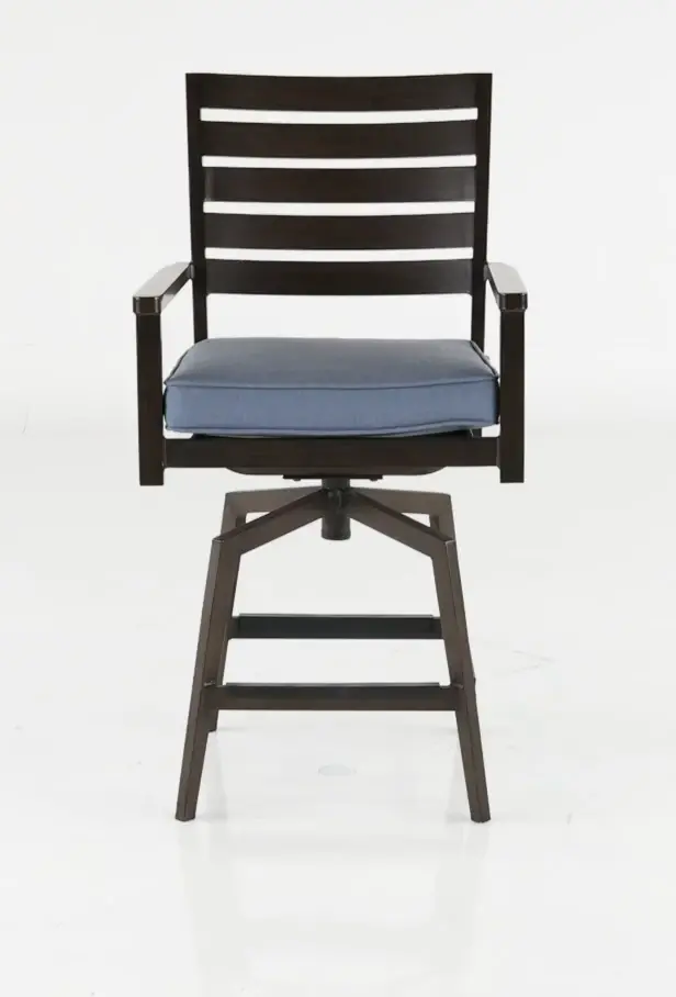 Adeline Blue Swivel Outdoor Bar Stool-5