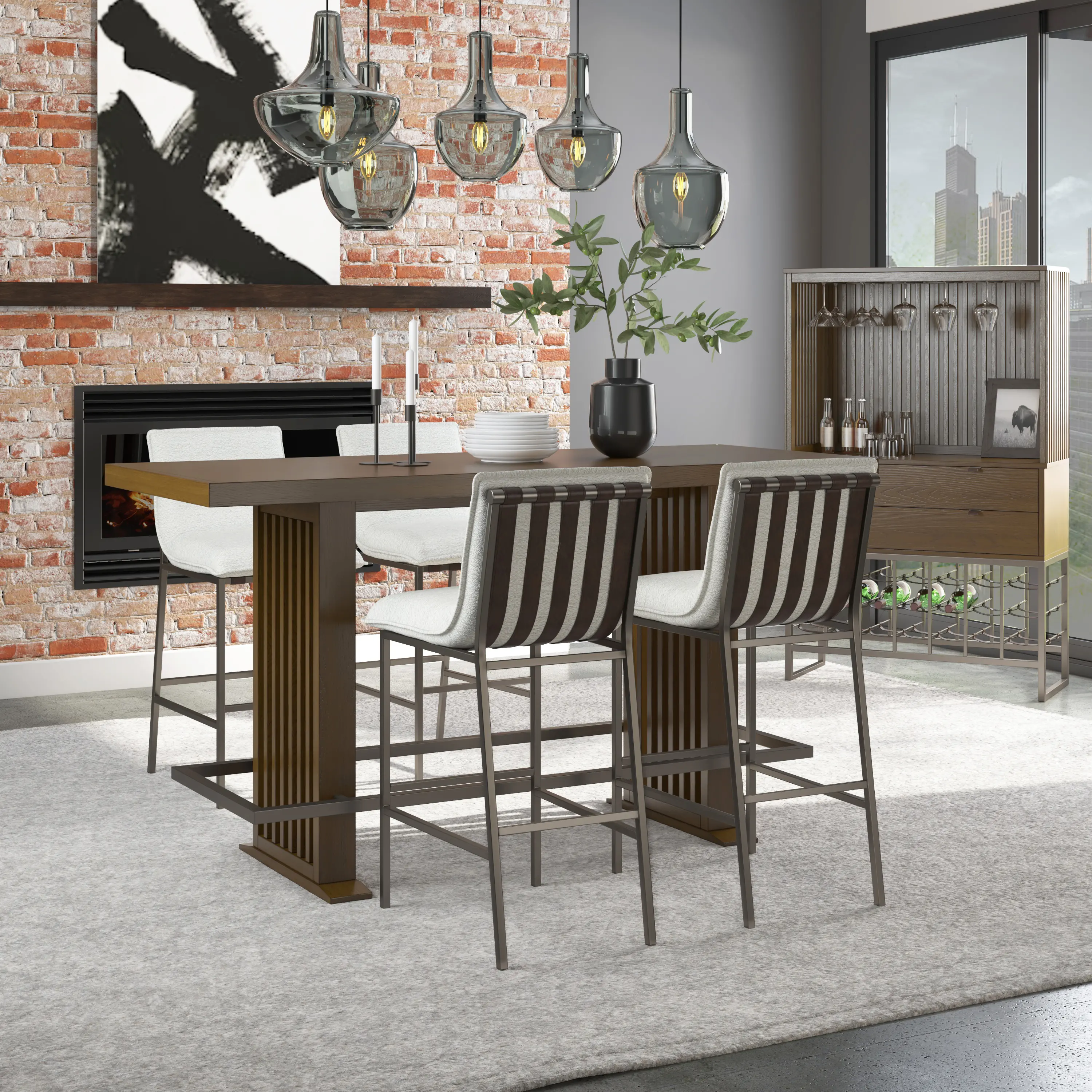 Reserve Brown Bar Height Dining Table-2