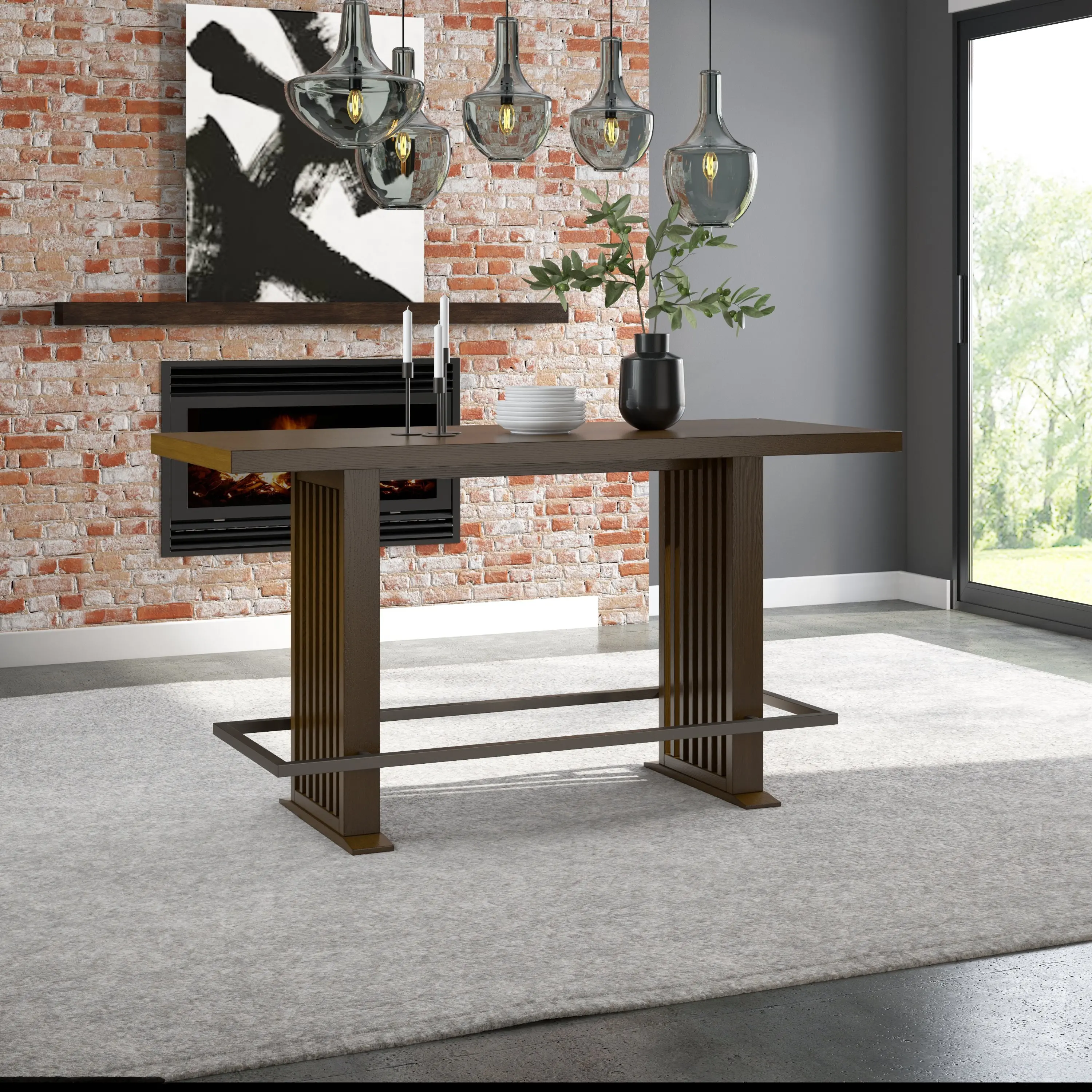 Reserve Brown Bar Height Dining Table-6